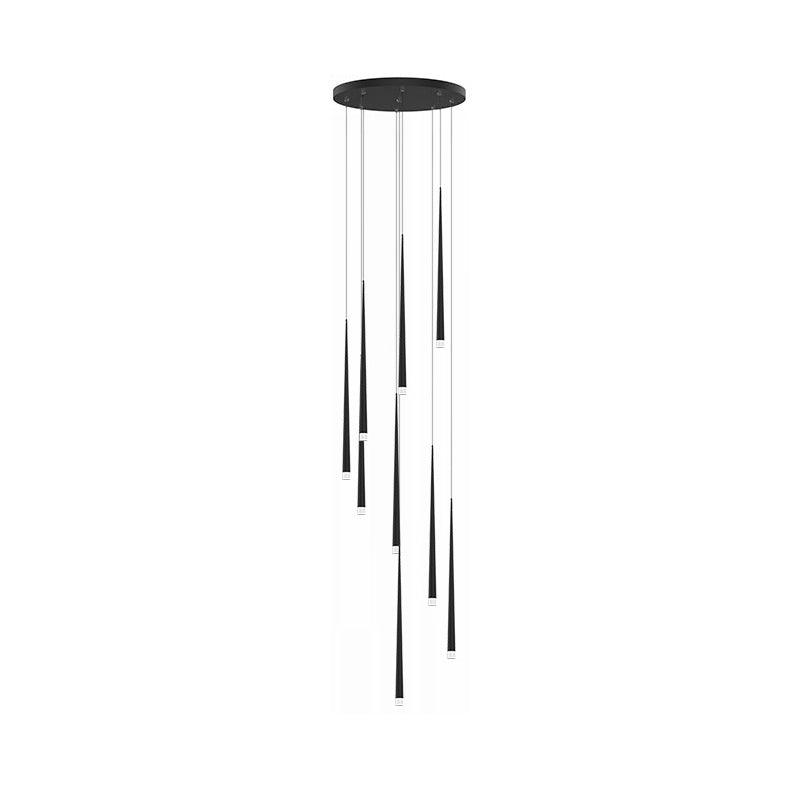 Reveno Chandelier Slender Black Minimalist-Neutral Decor