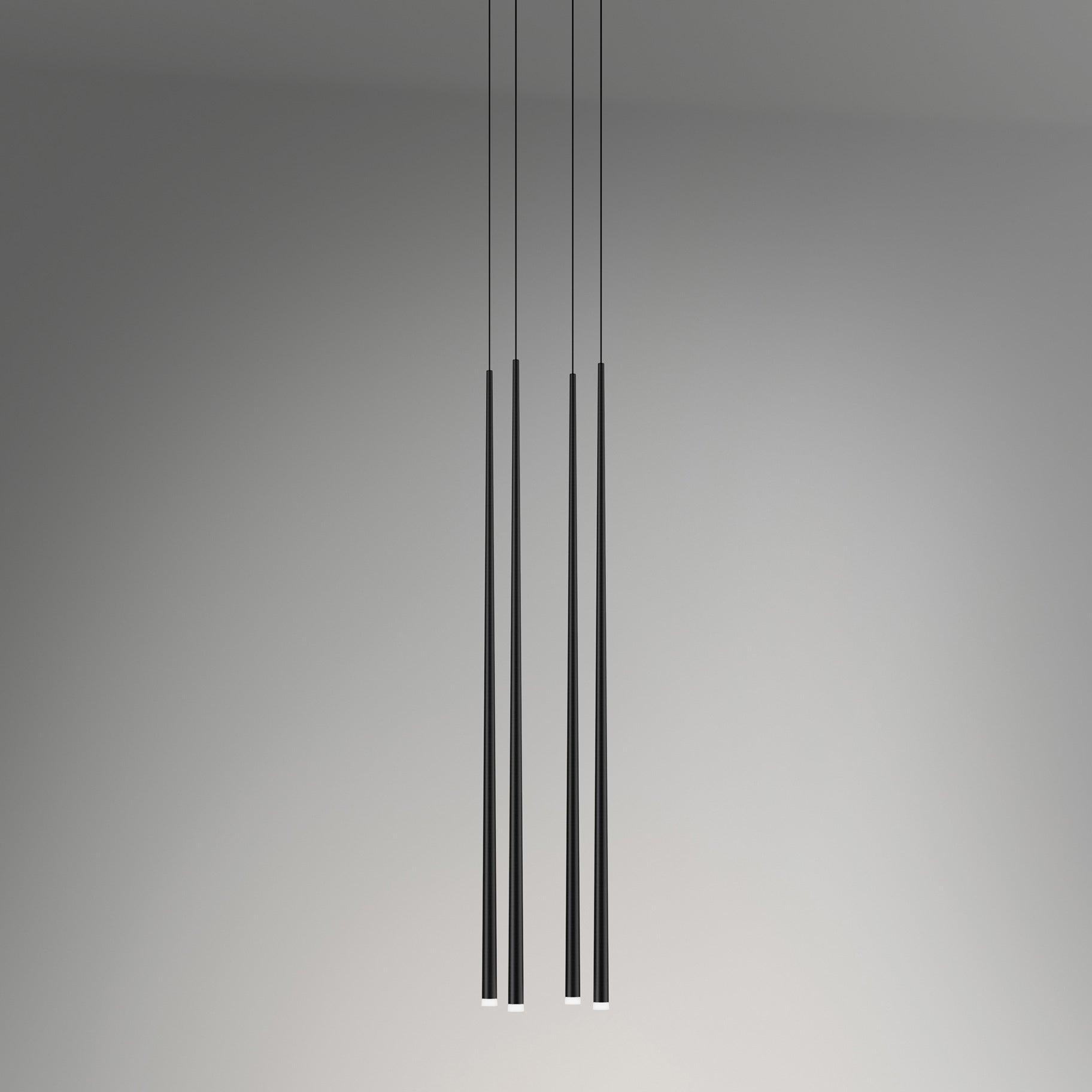 Reveno Chandelier Slender Black Minimalist-Neutral Decor