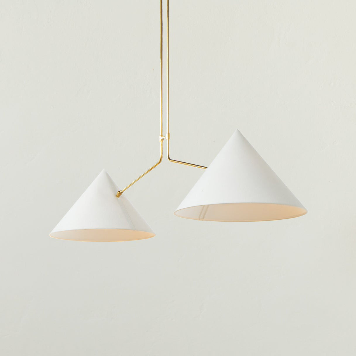 View of the lamp from below showing the two E12 sockets.