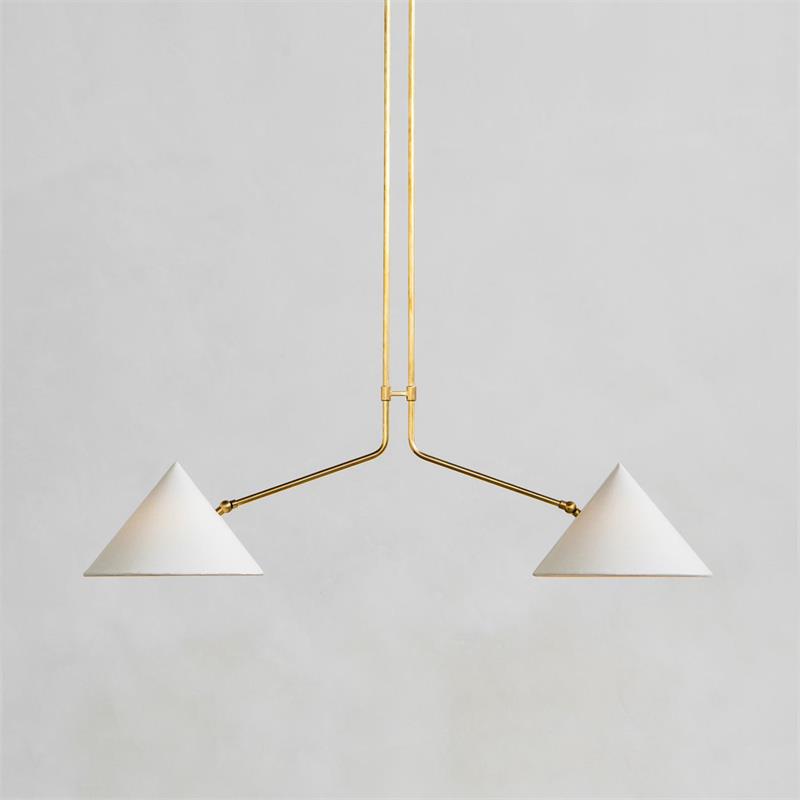 Close-up of the white finish on the pendant lamp.