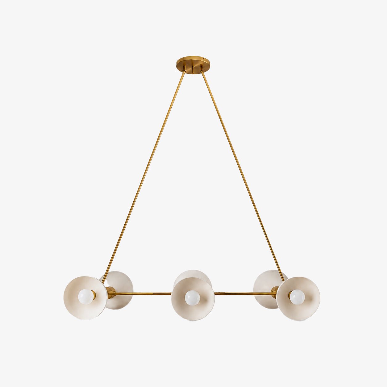 Slim Brass Linear Chandelier-Neutral Decor