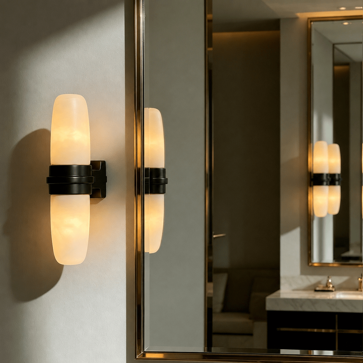 Slim Vertical Tube Wall Sconce-Neutral Decor