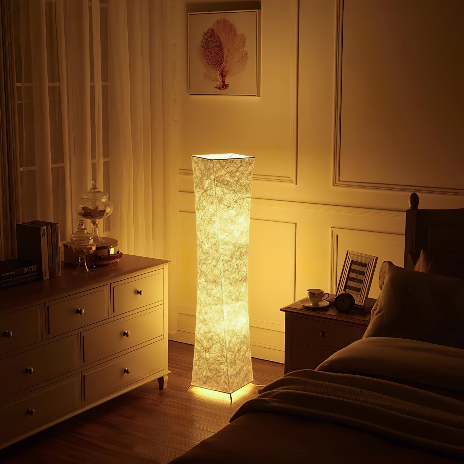 Ethereal Slim Waist Tower Floor Lamp-Neutral Decor