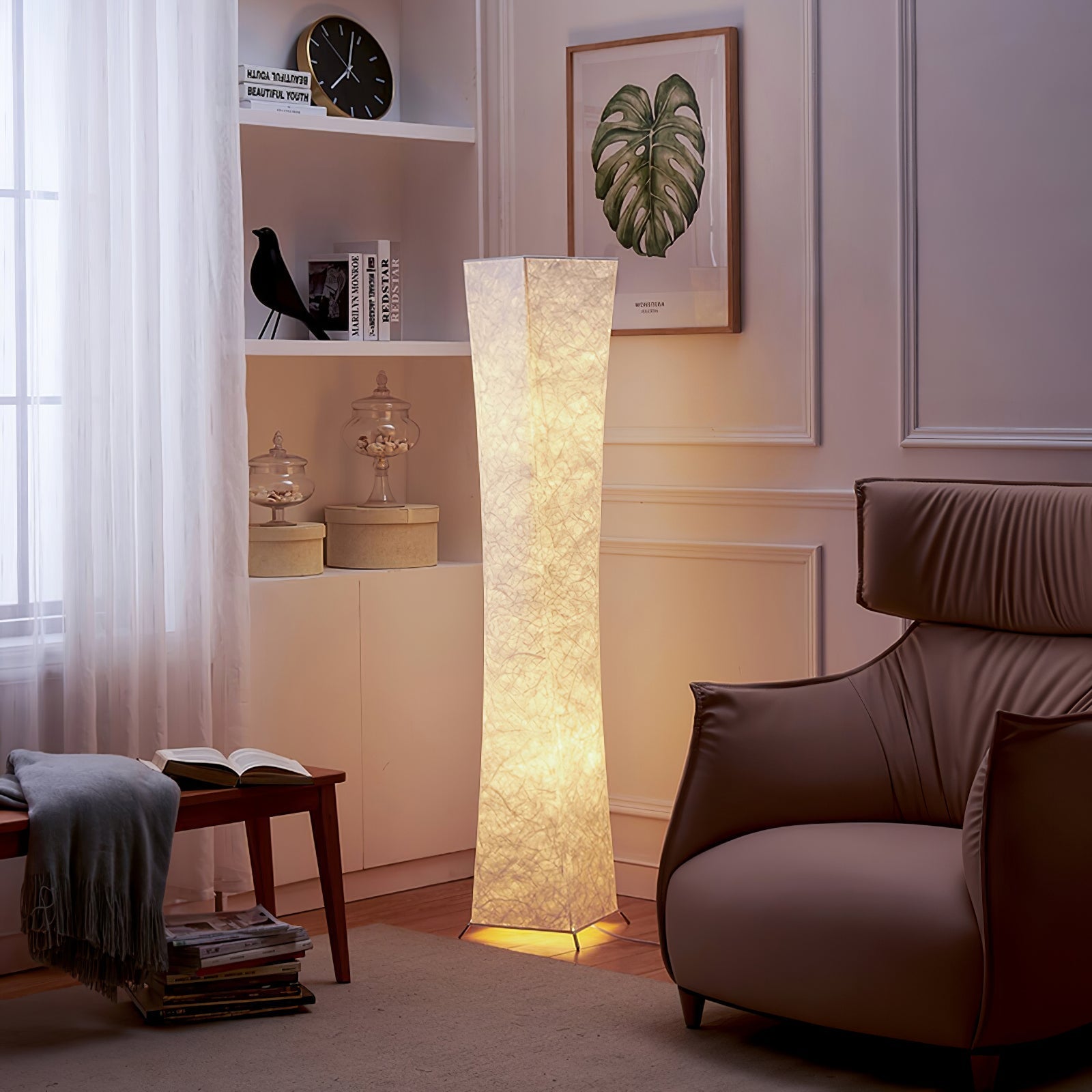 Ethereal Slim Waist Tower Floor Lamp-Neutral Decor