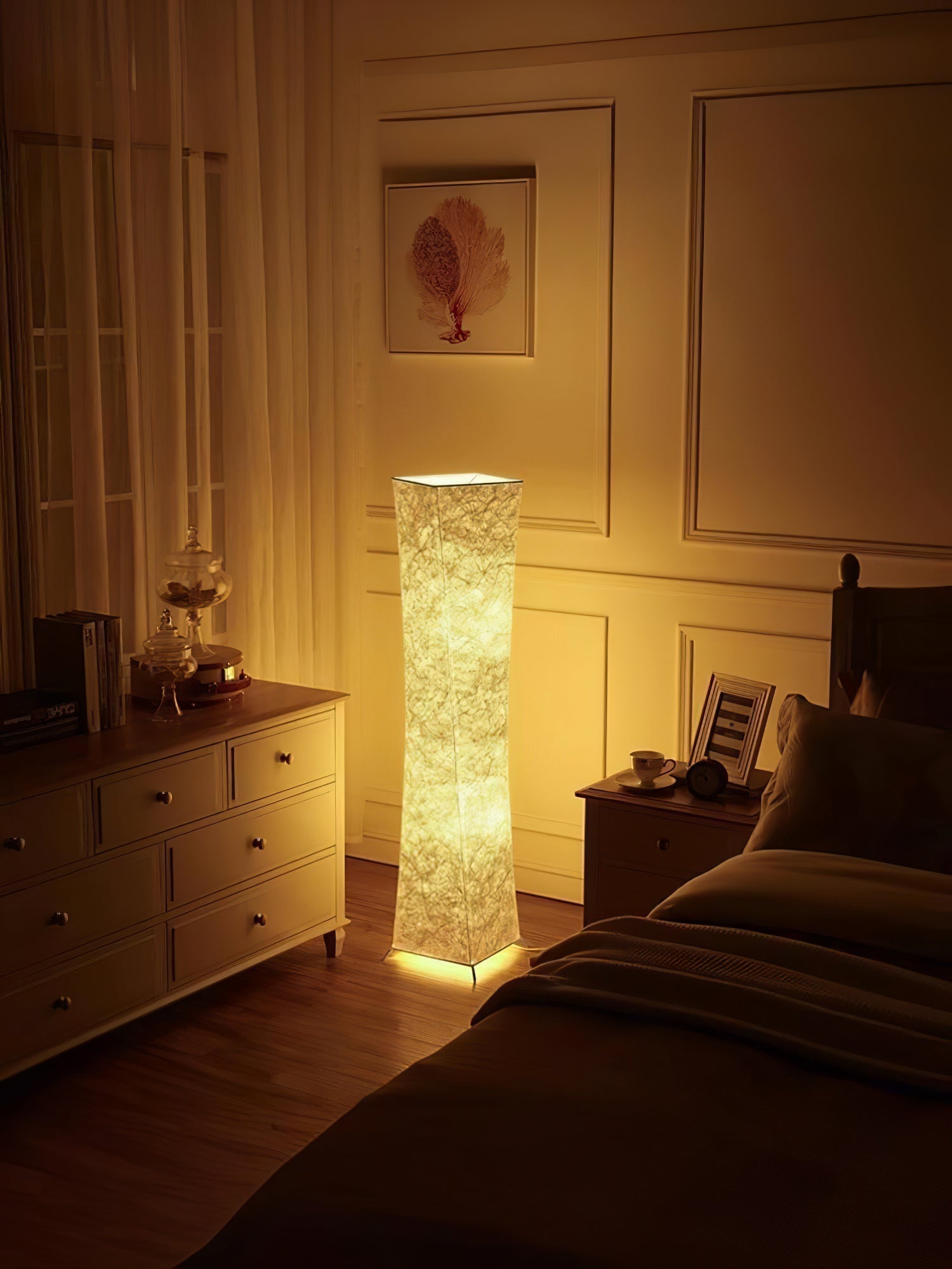 Ethereal Slim Waist Tower Floor Lamp-Neutral Decor