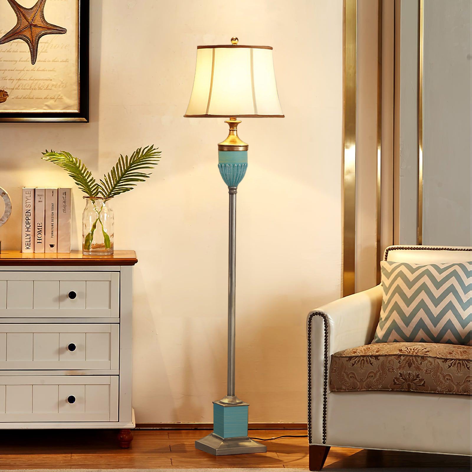 Erixy Vintage Resin Floor Lamp-Neutral Decor