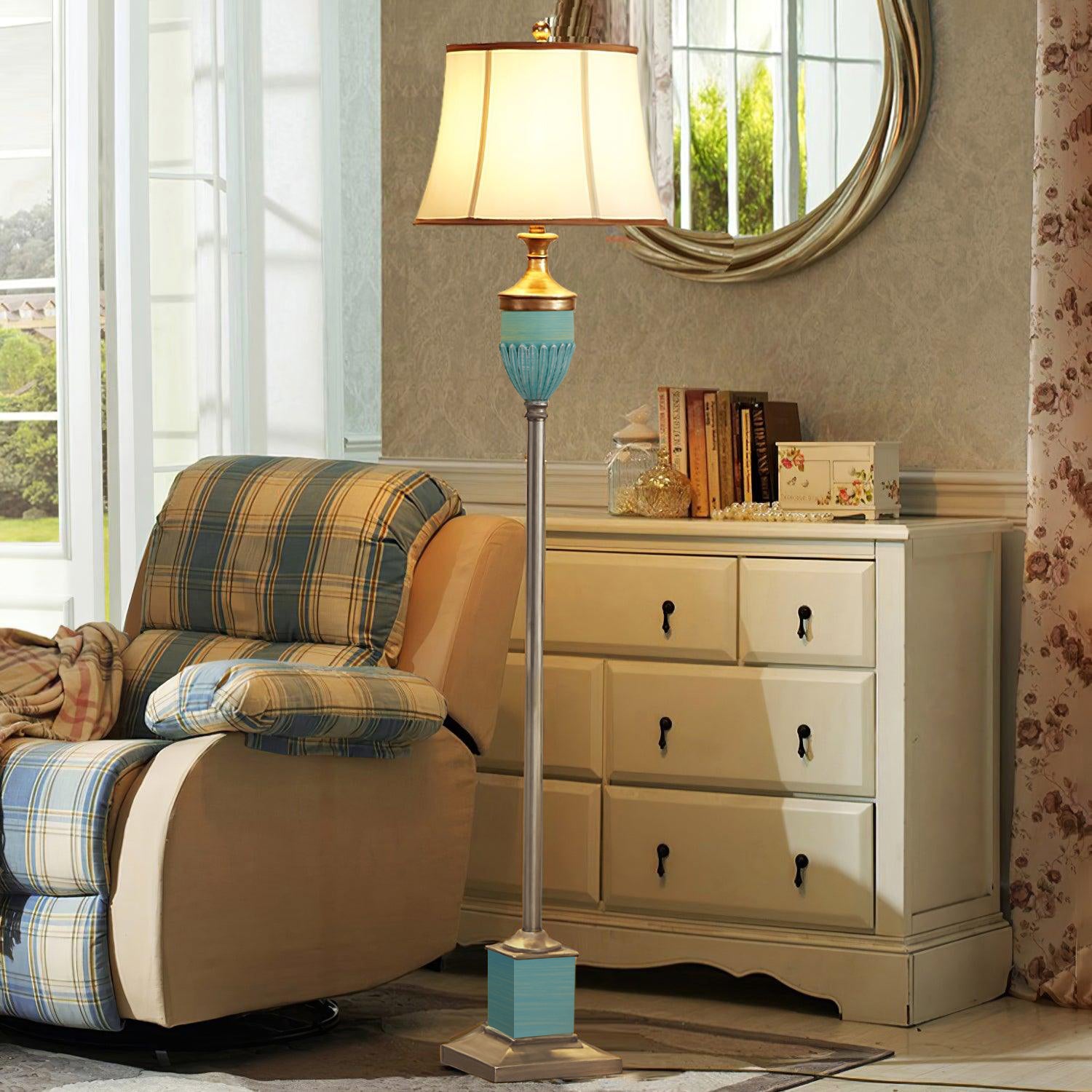 Erixy Vintage Resin Floor Lamp-Neutral Decor