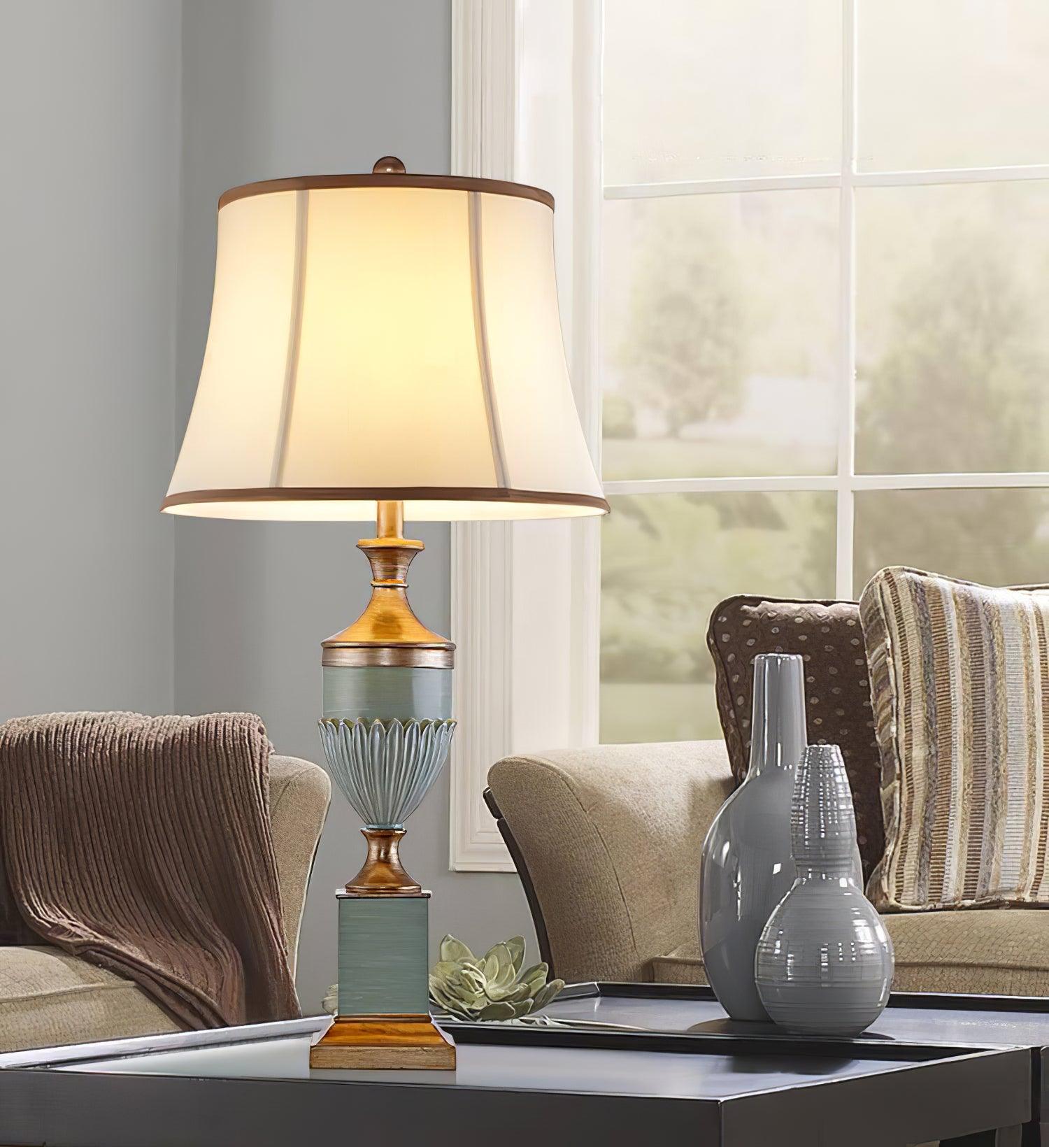 Tominex Vintage Resin Table Lamp-Neutral Decor