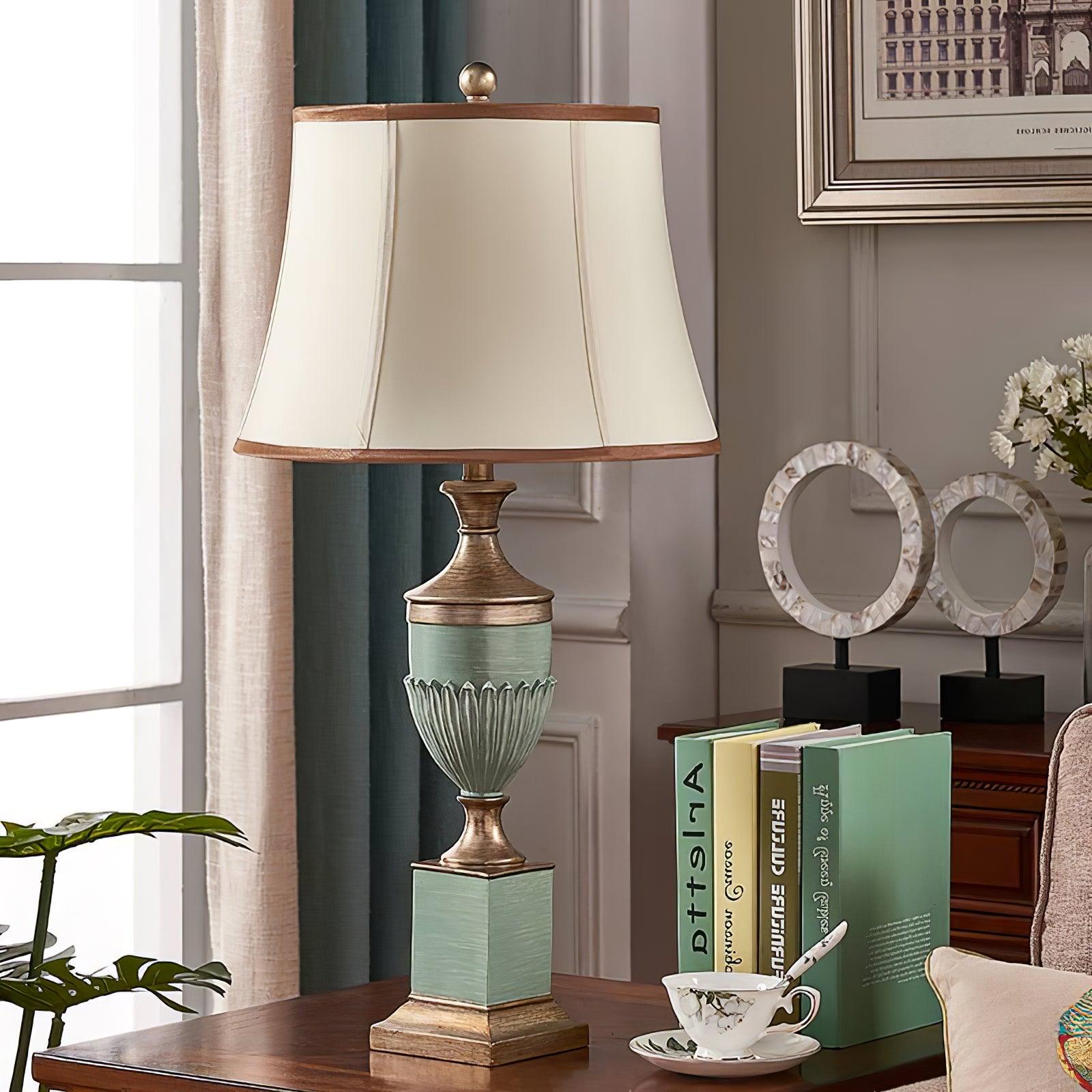 Tominex Vintage Resin Table Lamp-Neutral Decor