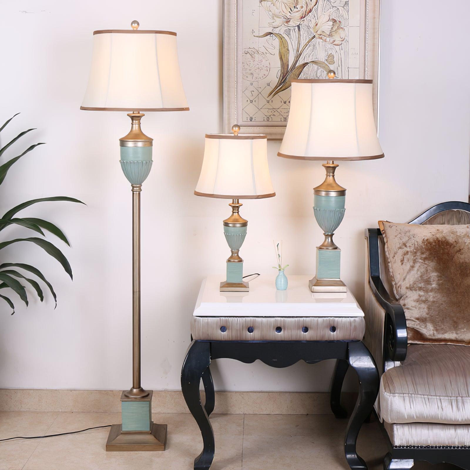 Tominex Vintage Resin Table Lamp-Neutral Decor