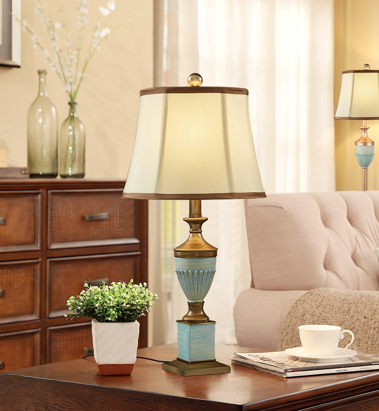 Tominex Vintage Resin Table Lamp-Neutral Decor