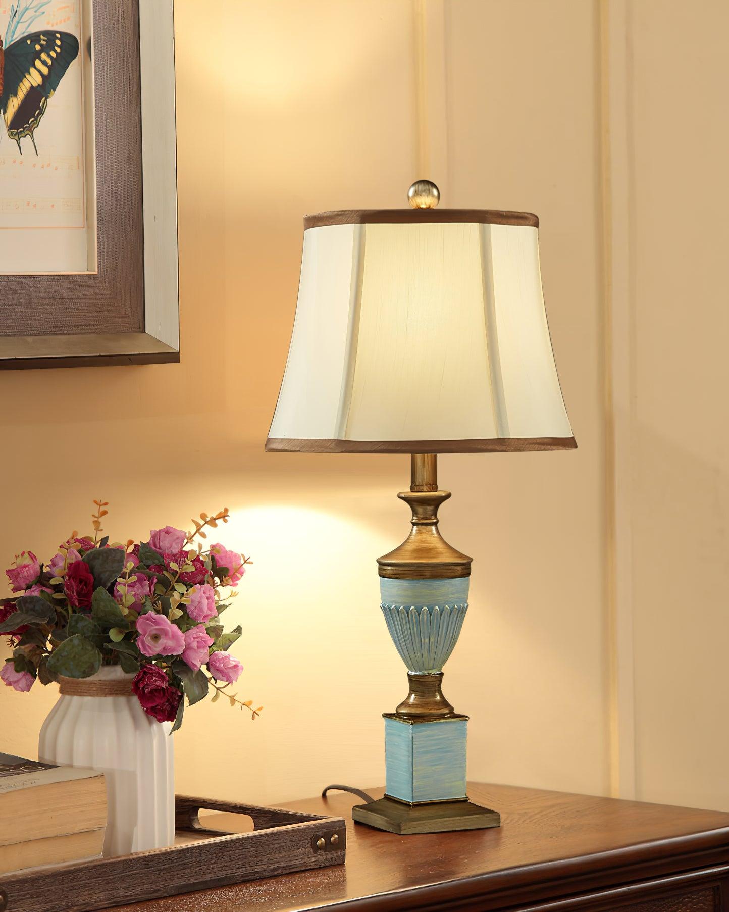 Tominex Vintage Resin Table Lamp-Neutral Decor
