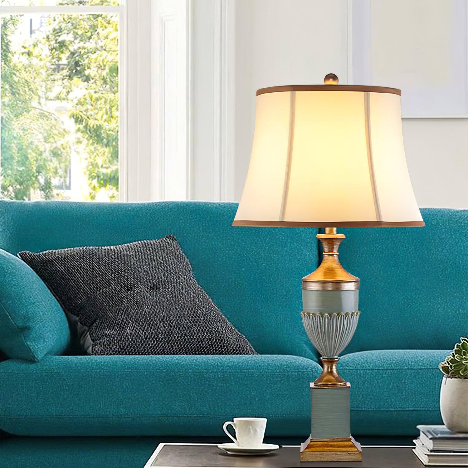 Tominex Vintage Resin Table Lamp-Neutral Decor