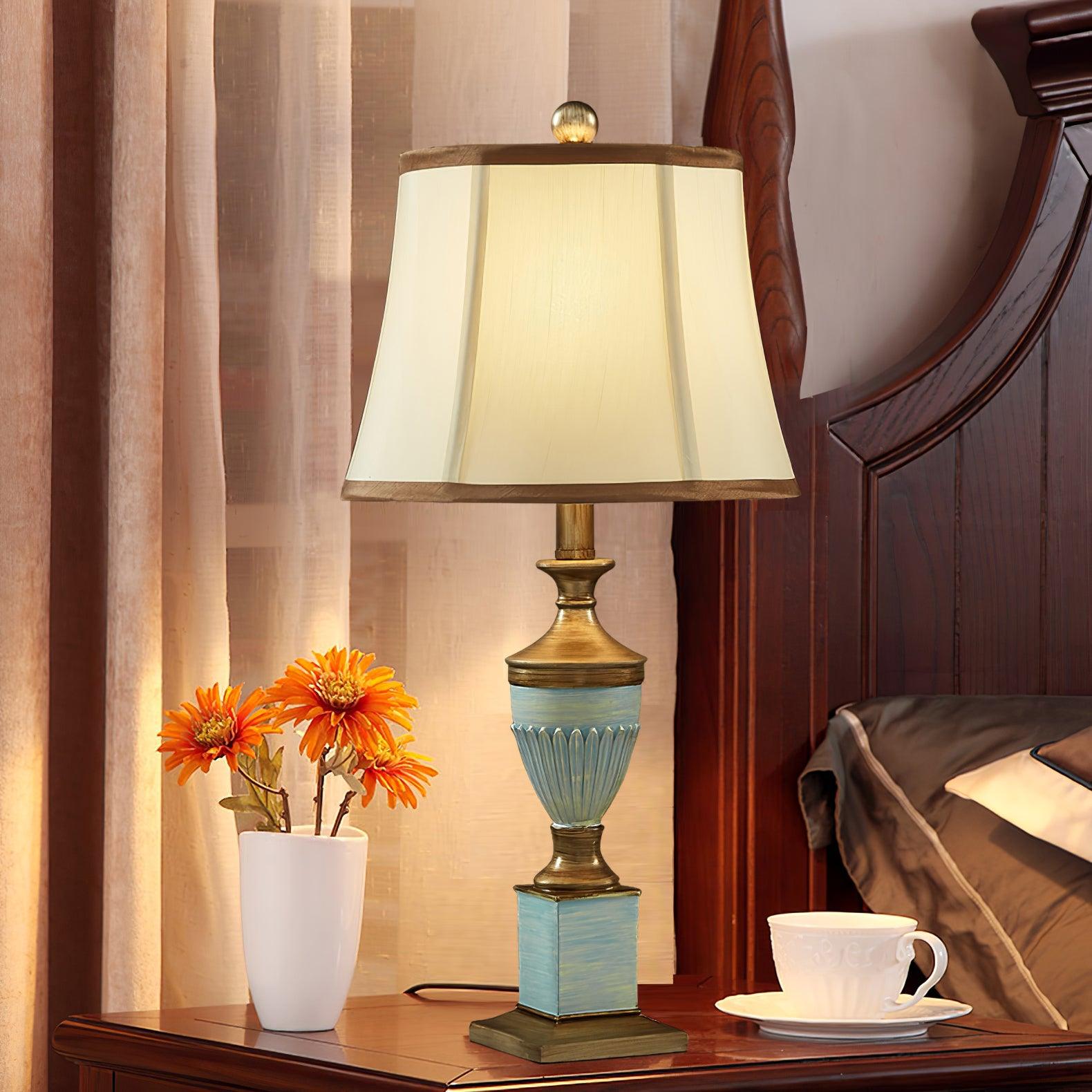 Tominex Vintage Resin Table Lamp-Neutral Decor