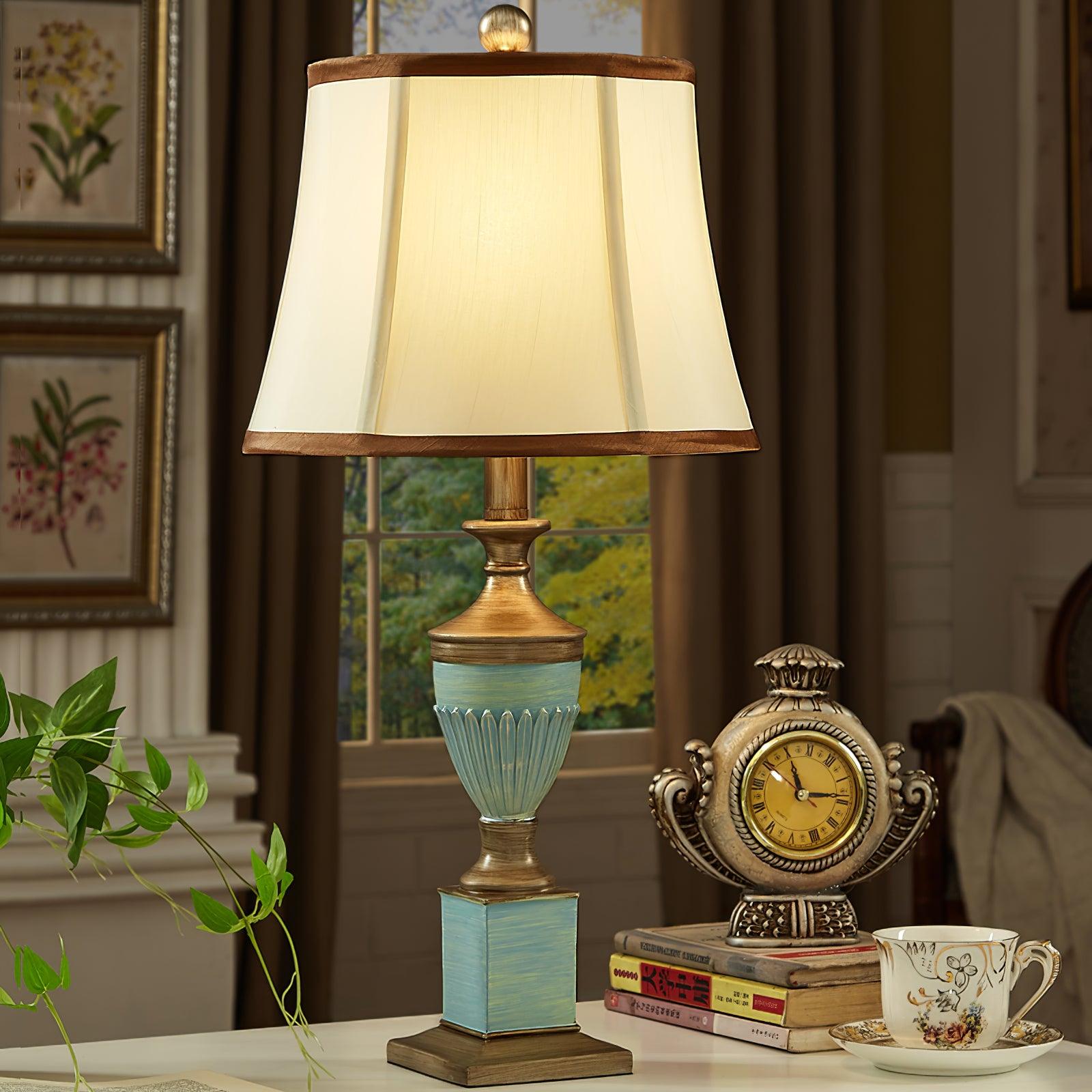 Tominex Vintage Resin Table Lamp-Neutral Decor
