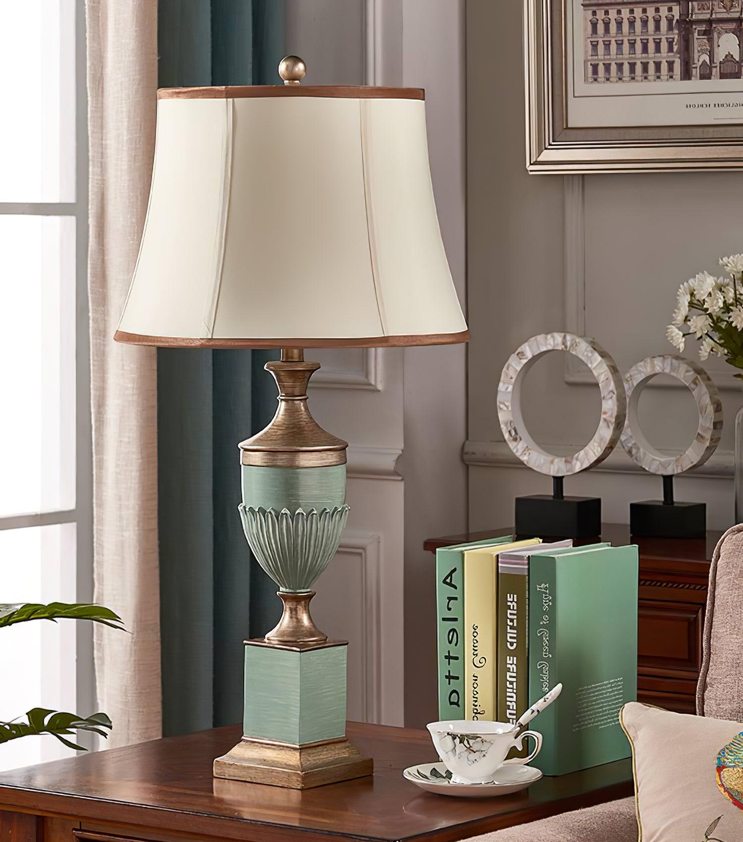 Tominex Vintage Resin Table Lamp-Neutral Decor
