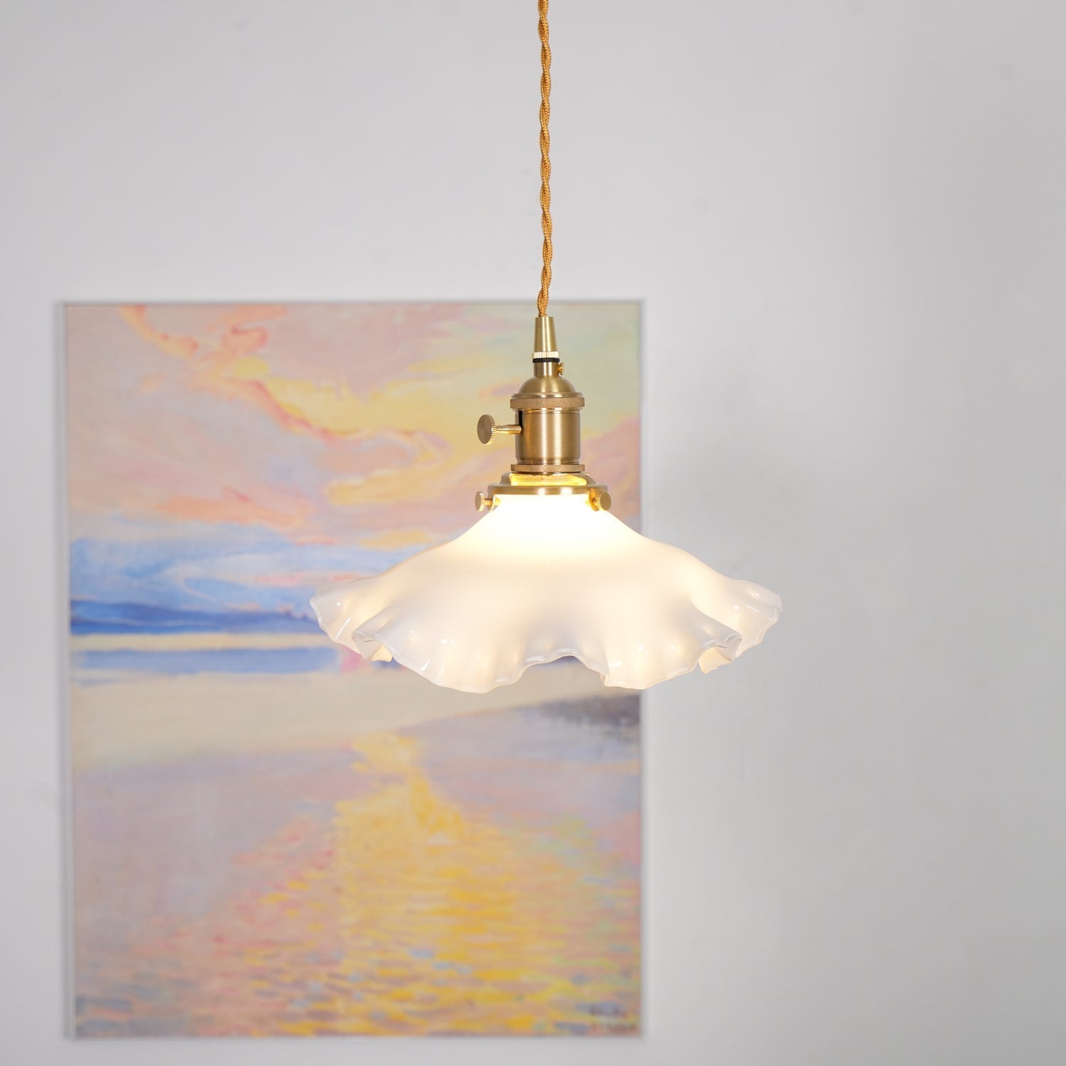 Mace Luxury Glass Pendant Light-Neutral Decor