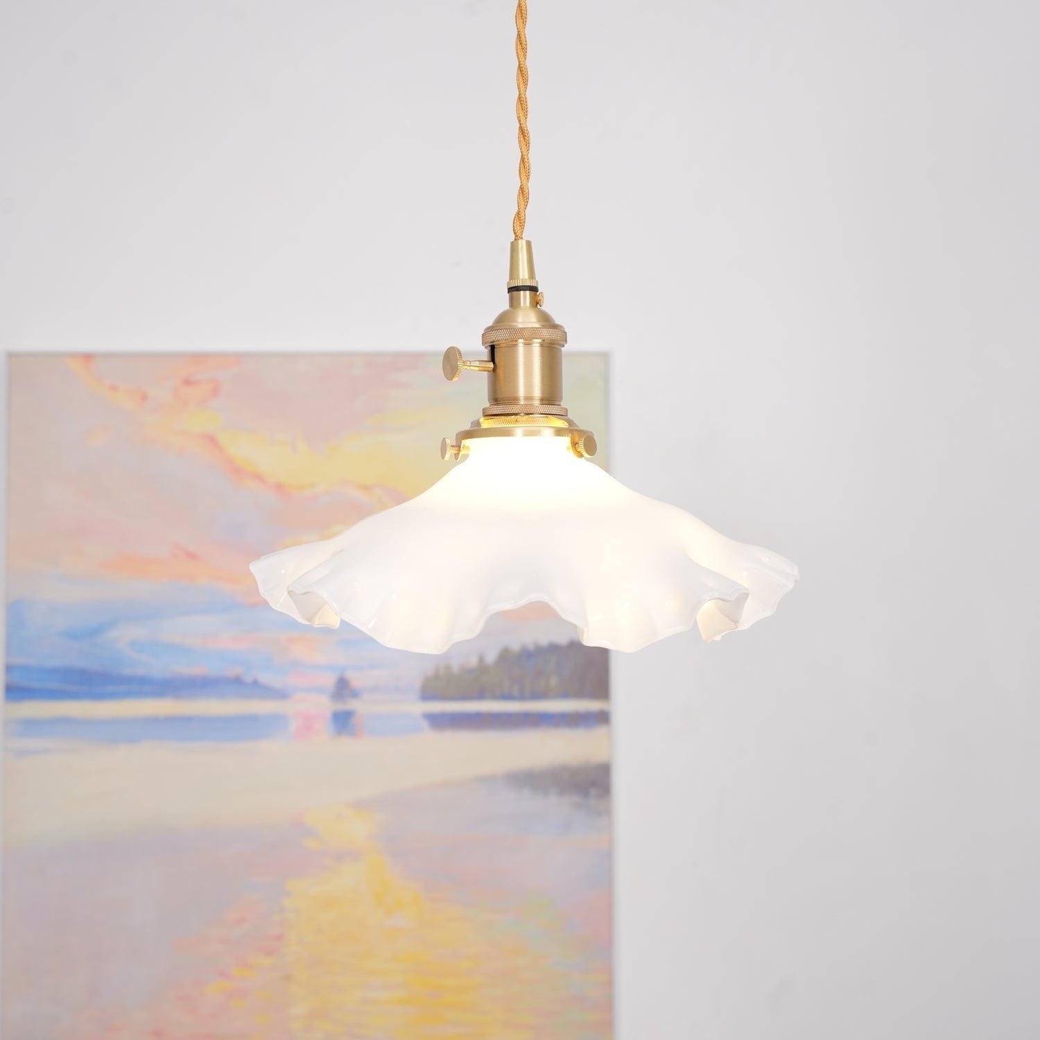 Mace Luxury Glass Pendant Light-Neutral Decor