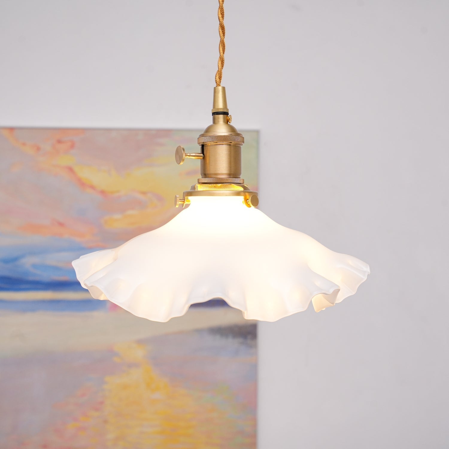 Mace Luxury Glass Pendant Light-Neutral Decor