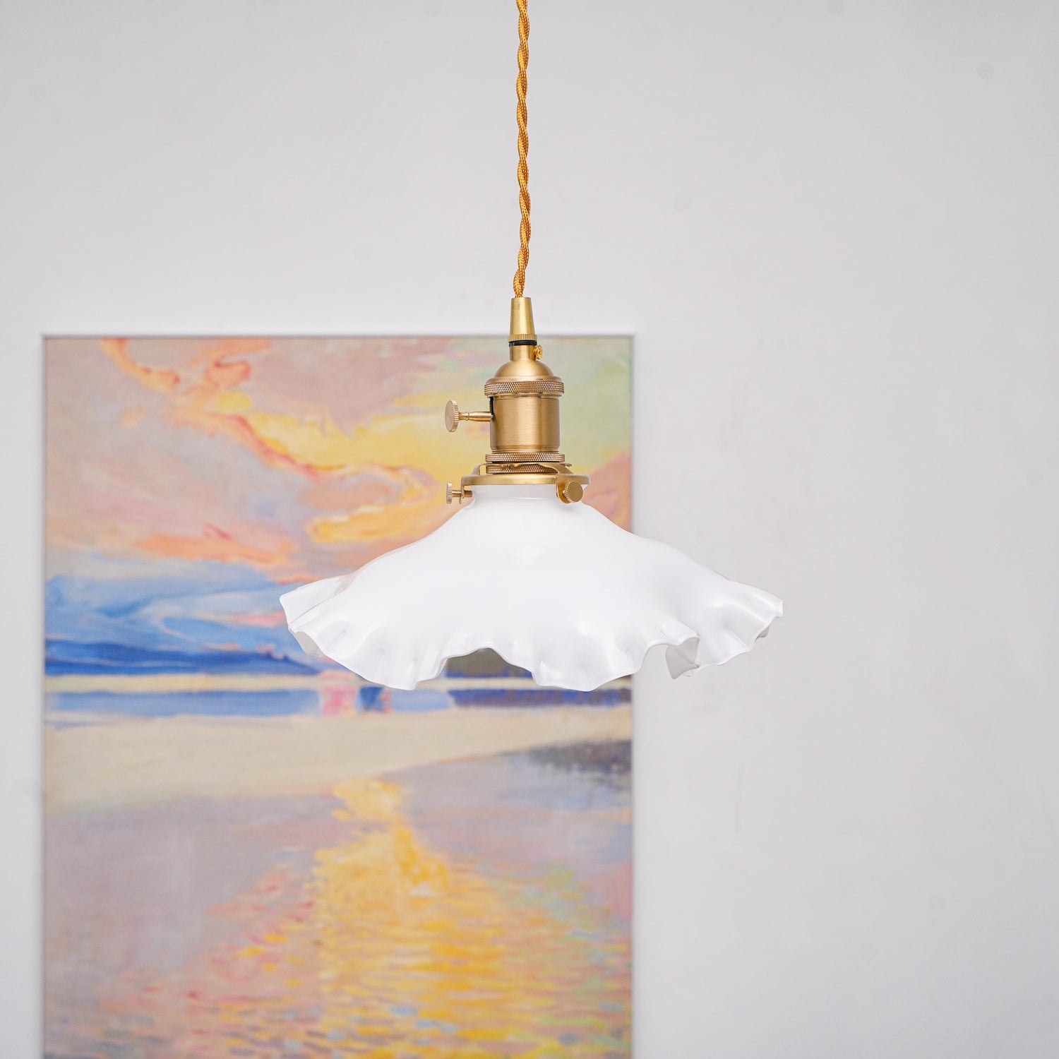 Mace Luxury Glass Pendant Light-Neutral Decor