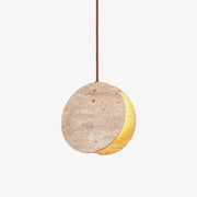 Sern Crescent Travertine Pendant Light-Neutral Decor