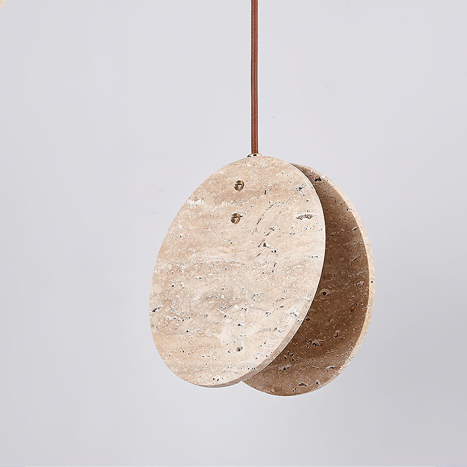 Sern Crescent Travertine Pendant Light-Neutral Decor