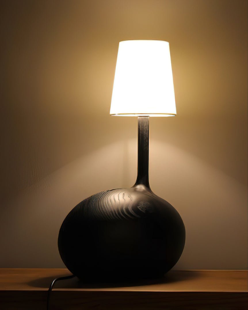 Brixten Wood Fabric Table Lamp-Neutral Decor