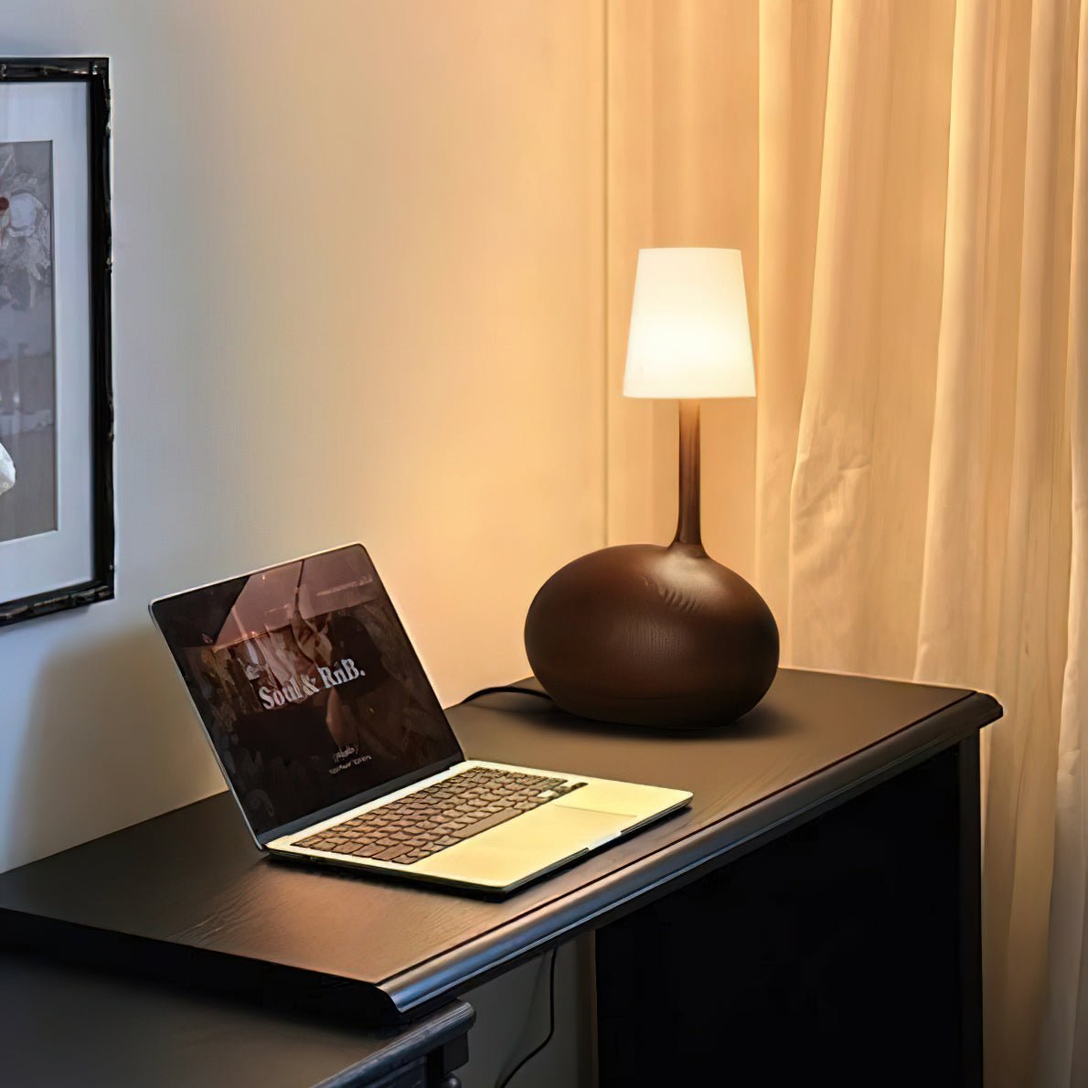 Brixten Wood Fabric Table Lamp-Neutral Decor
