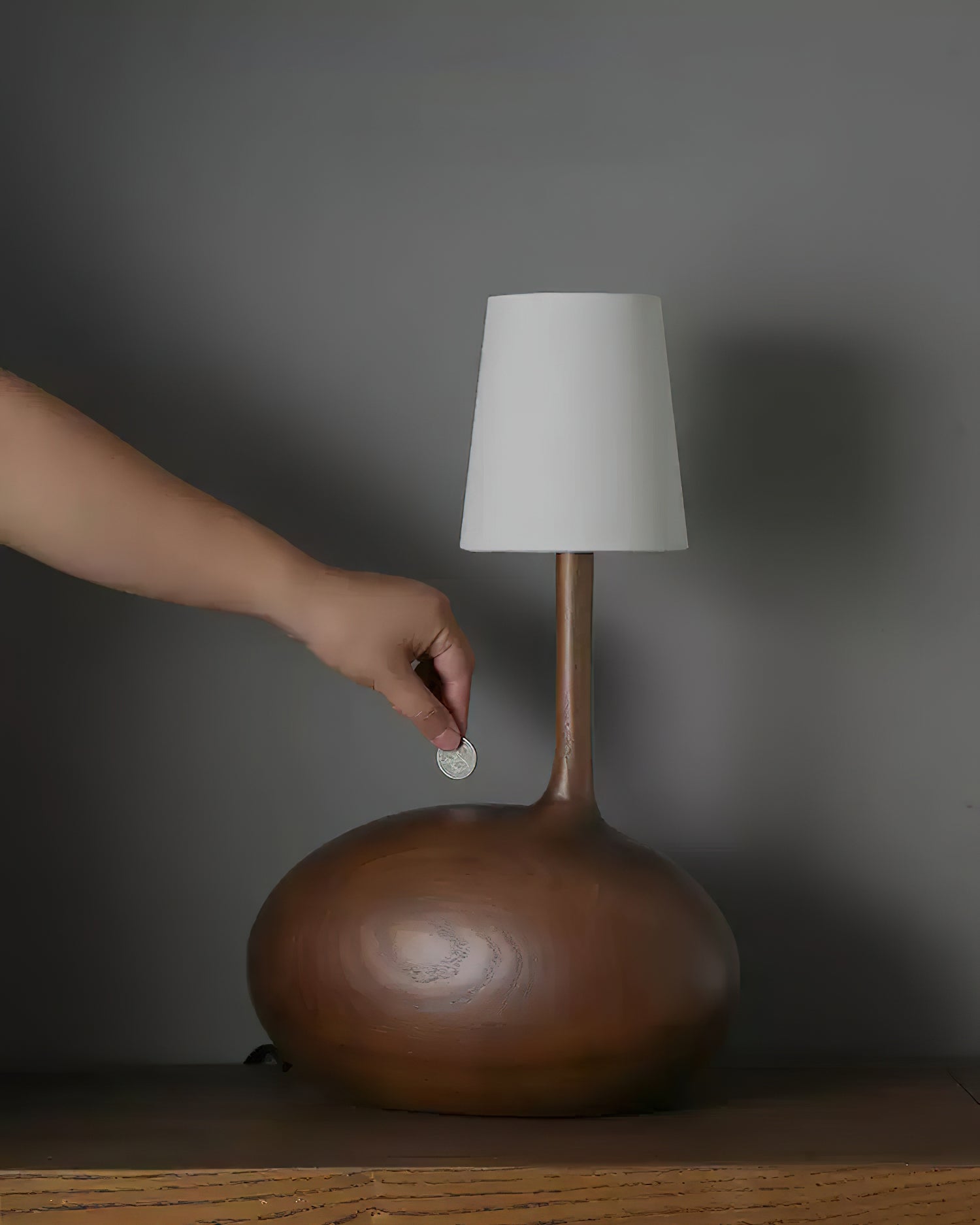 Brixten Wood Fabric Table Lamp-Neutral Decor