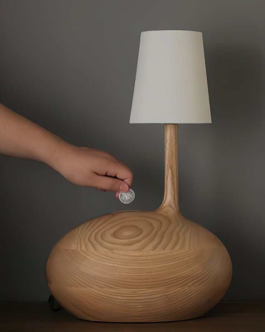 Brixten Wood Fabric Table Lamp-Neutral Decor