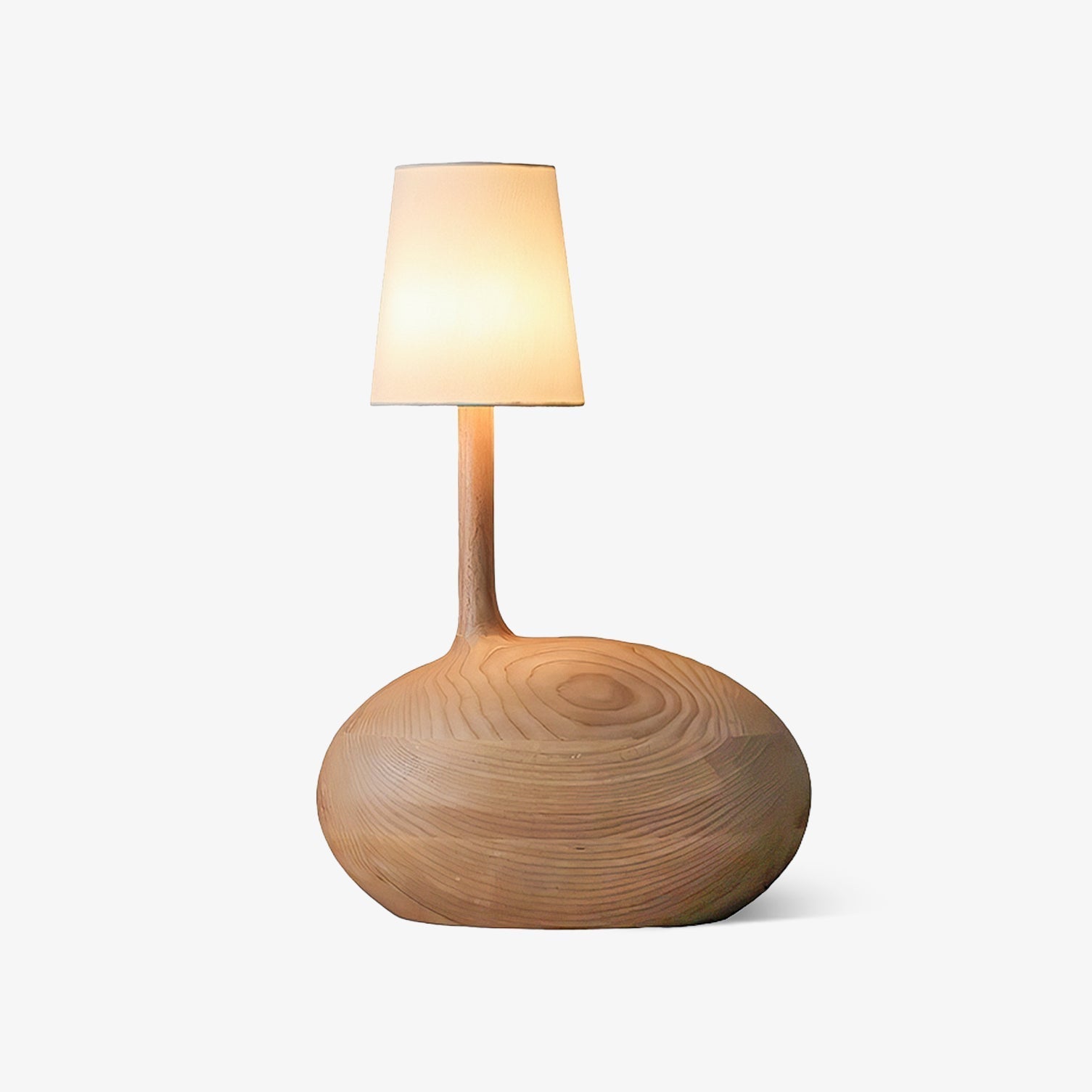 Brixten Wood Fabric Table Lamp-Neutral Decor