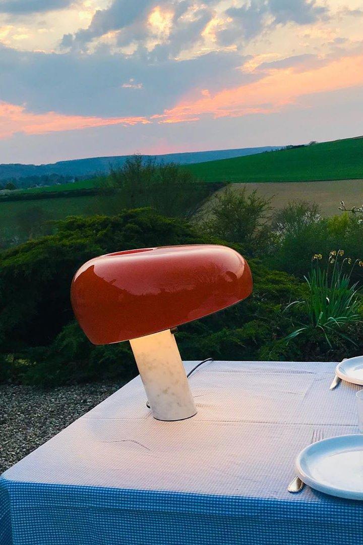 Nucleus Marble Table Lamp-Neutral Decor