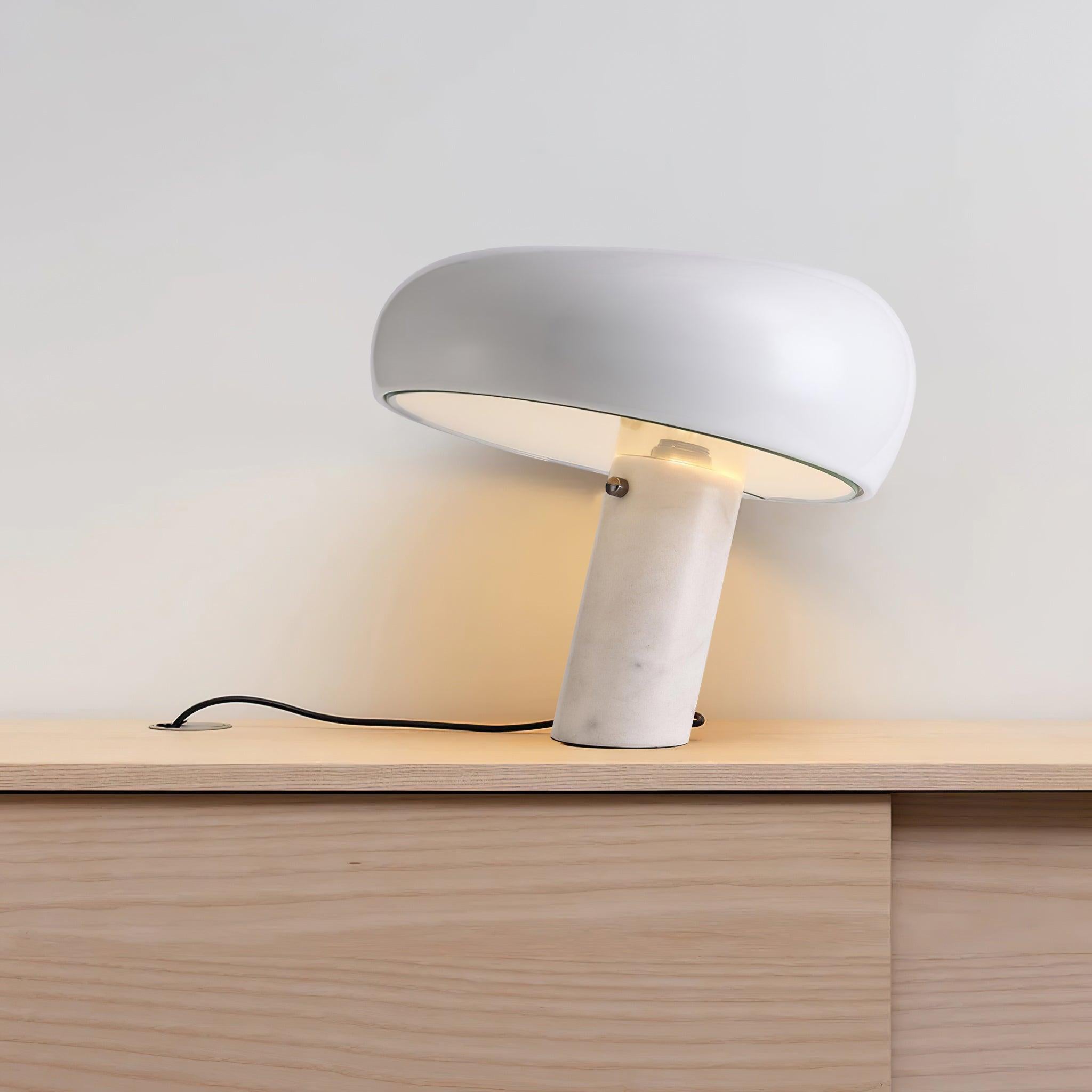 Nucleus Marble Table Lamp-Neutral Decor