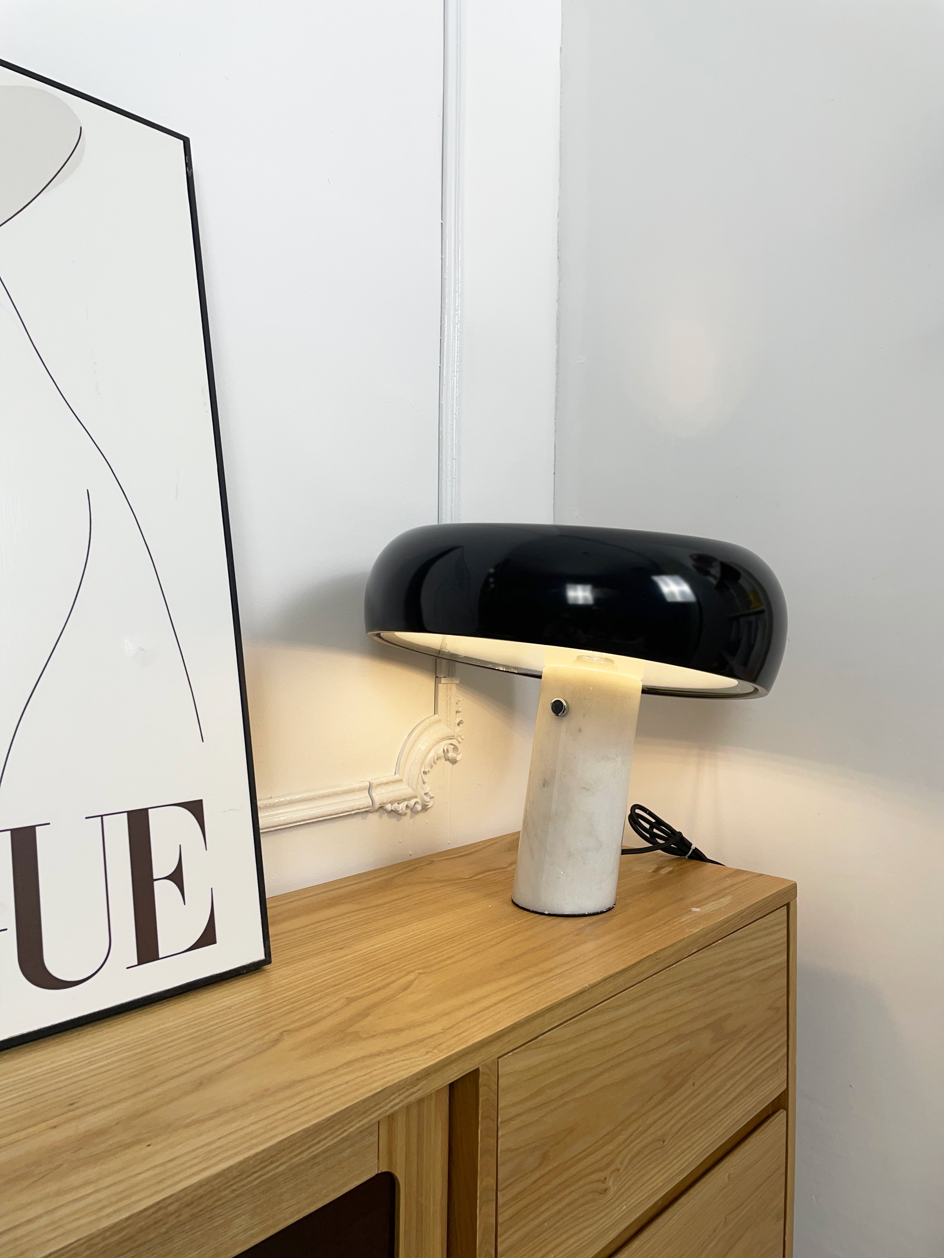 Nucleus Marble Table Lamp-Neutral Decor