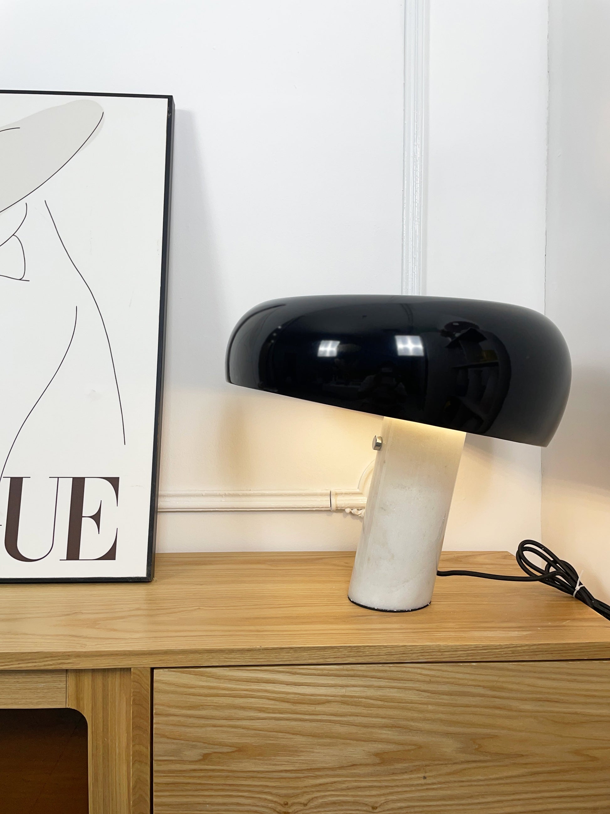 Nucleus Marble Table Lamp-Neutral Decor
