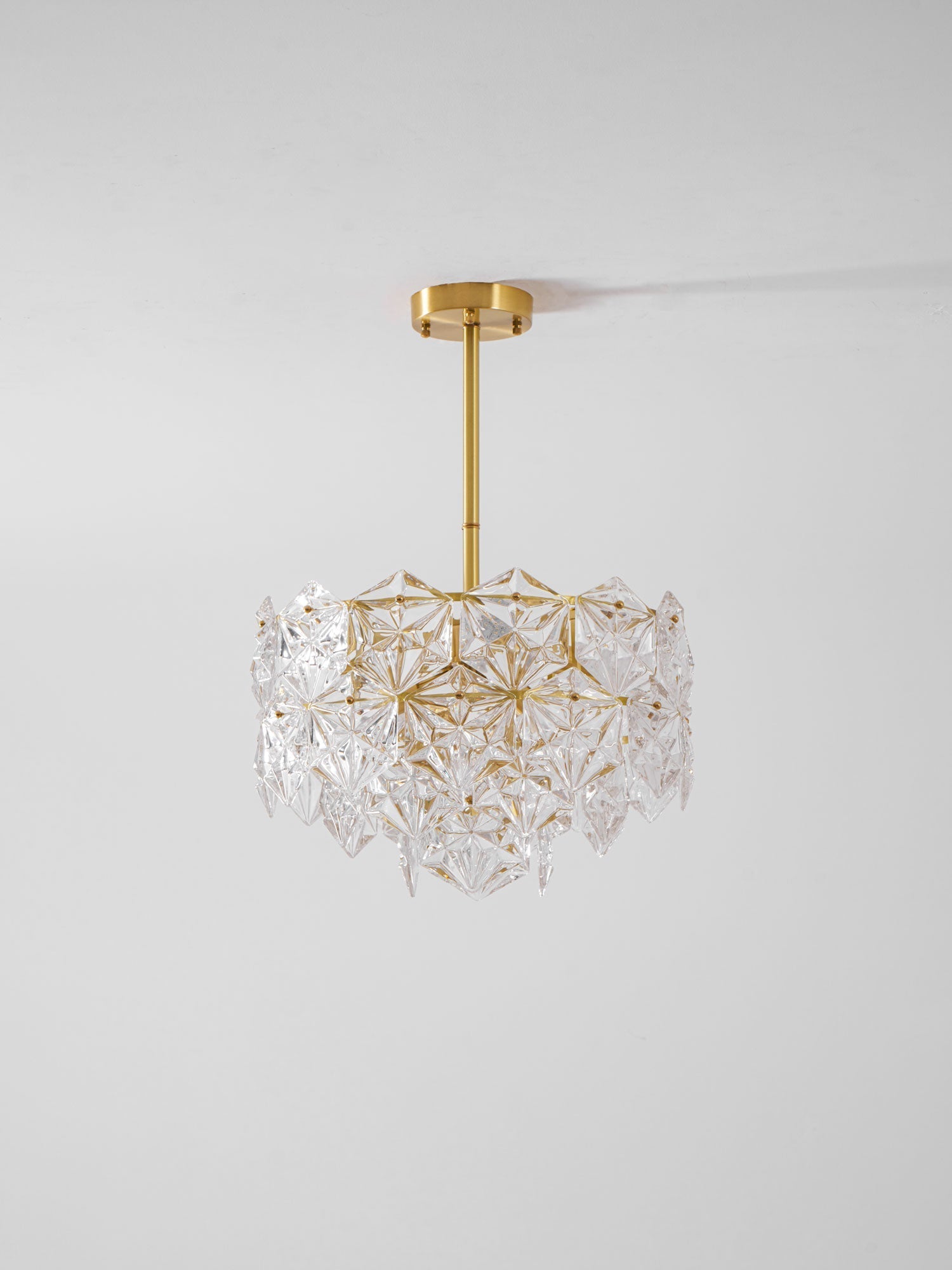 Calvor Chandelier Snowflake Glass Gold-Neutral Decor