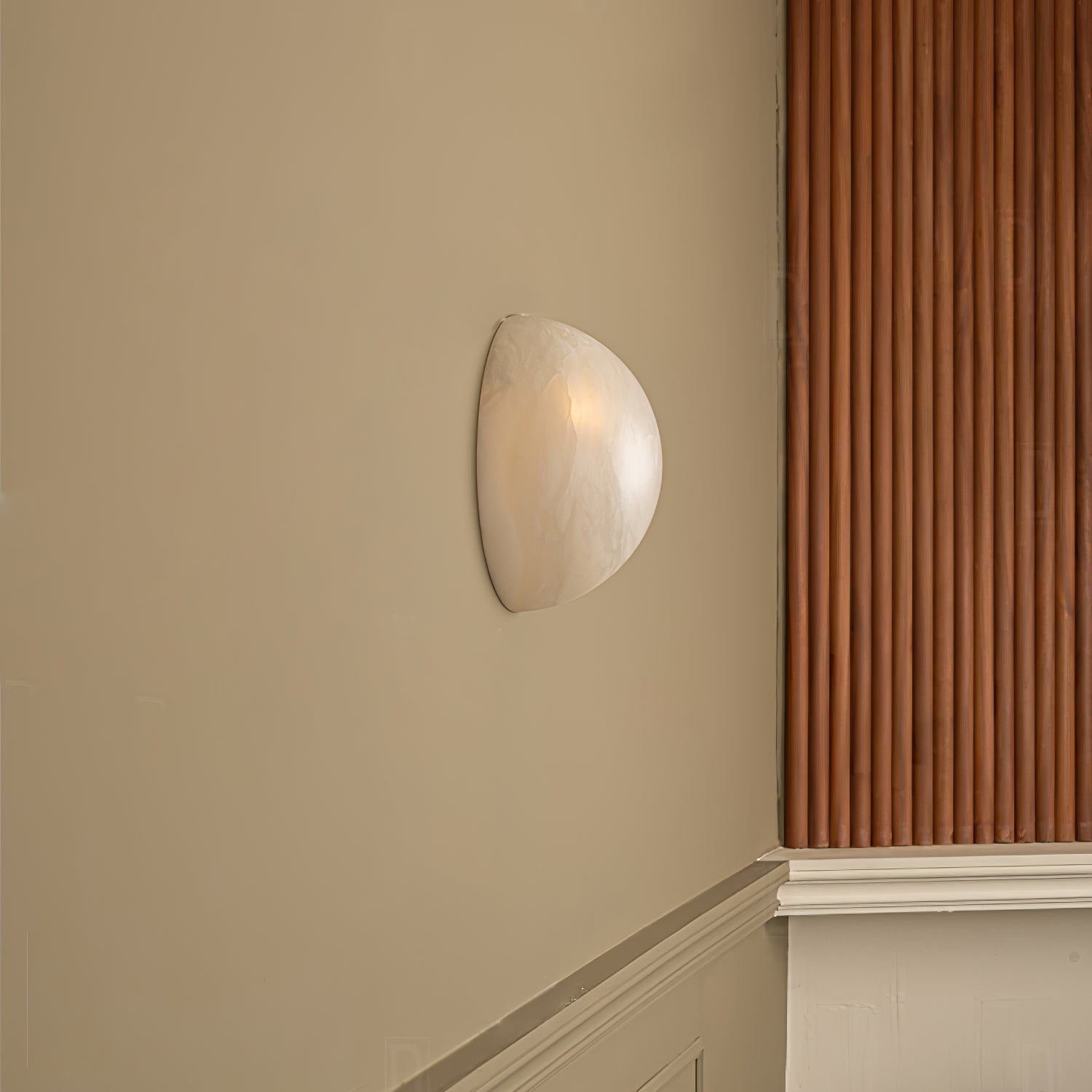 Lavi Wabi-Sabi Alabaster Wall Lamp-Neutral Decor