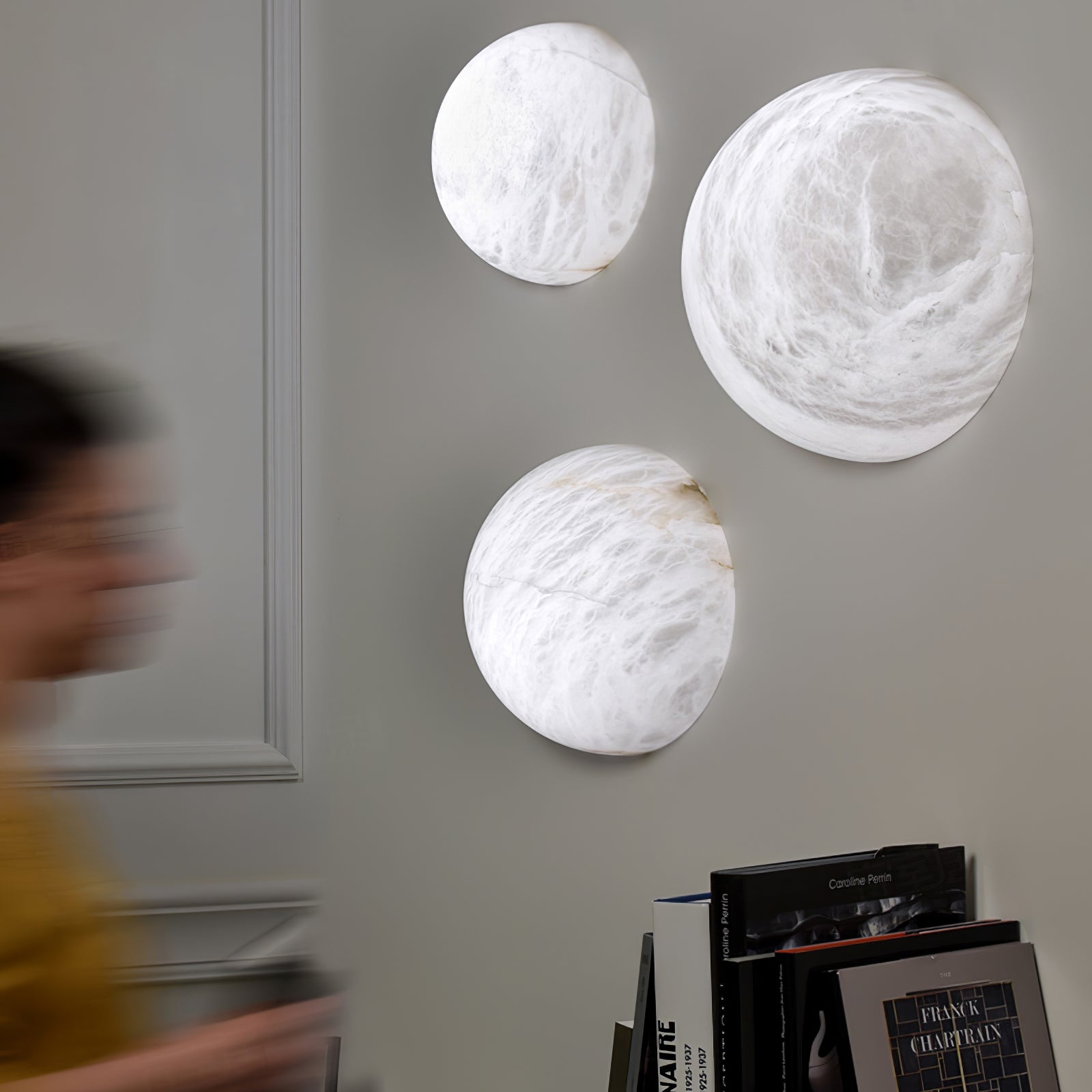 Lavi Wabi-Sabi Alabaster Wall Lamp-Neutral Decor