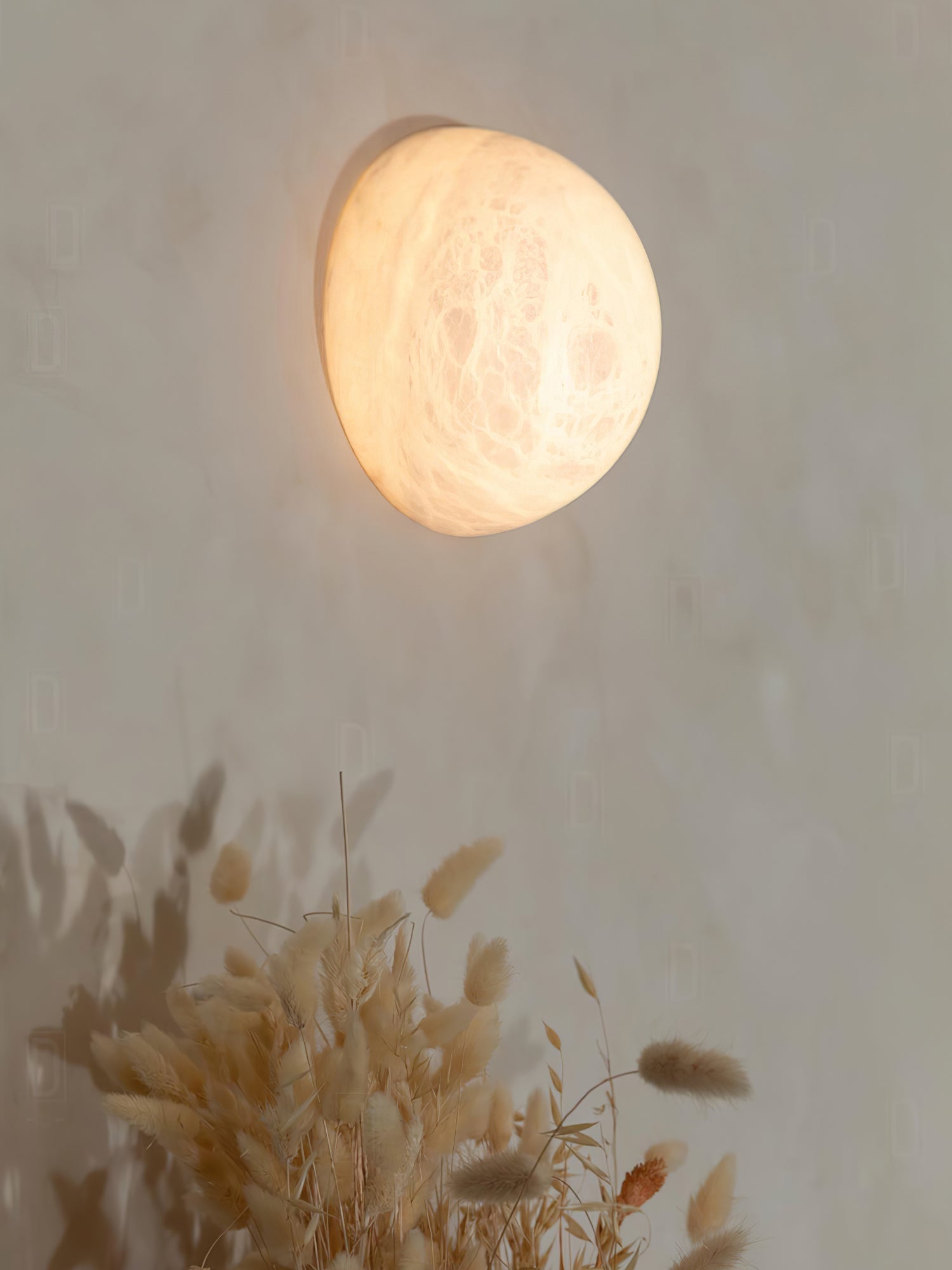 Lavi Wabi-Sabi Alabaster Wall Lamp-Neutral Decor