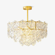 Calvor Chandelier Snowflake Glass Gold-Neutral Decor