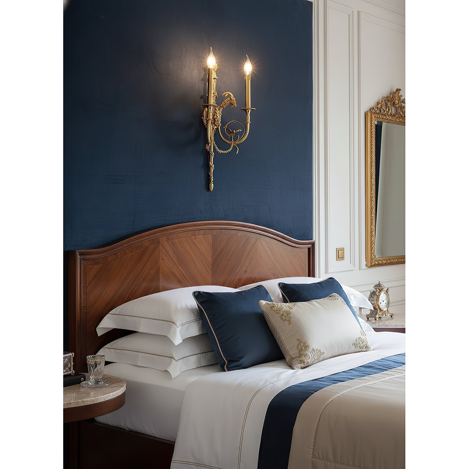 Sociapailis Brass Wall Lamp in a hallway setting, providing accent lighting.