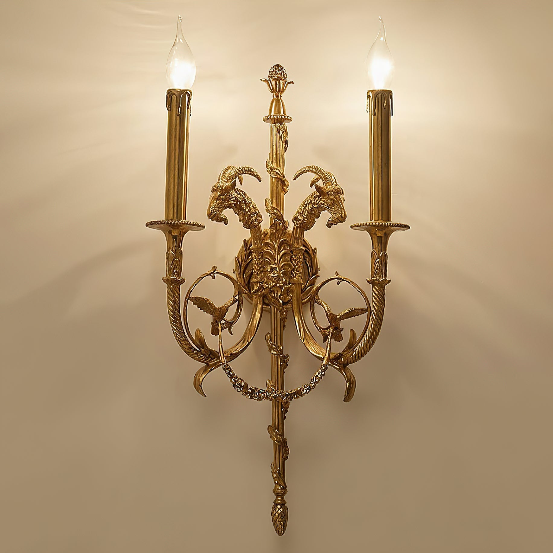 The two light sources of the Sociapailis Wall Lamp, unlit.