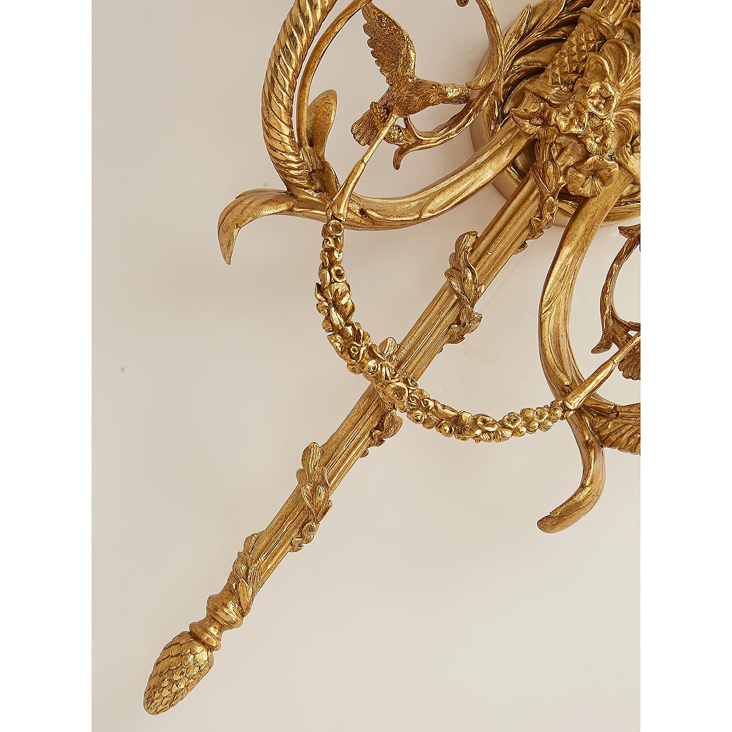 Full product view of the Sociapailis Brass Wall Lamp on a white background.