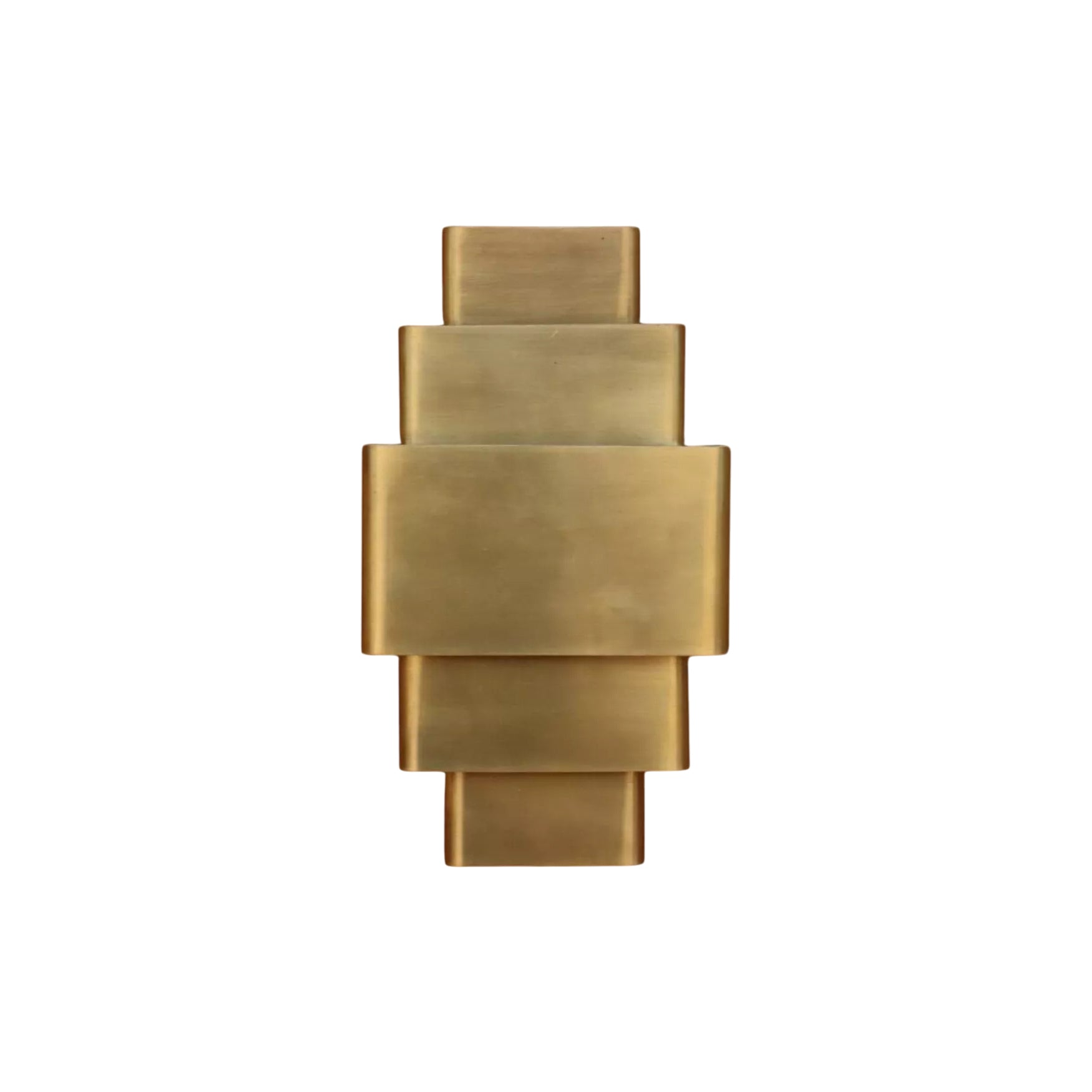 Sofia Brass Wall Lamp against a plain wall.