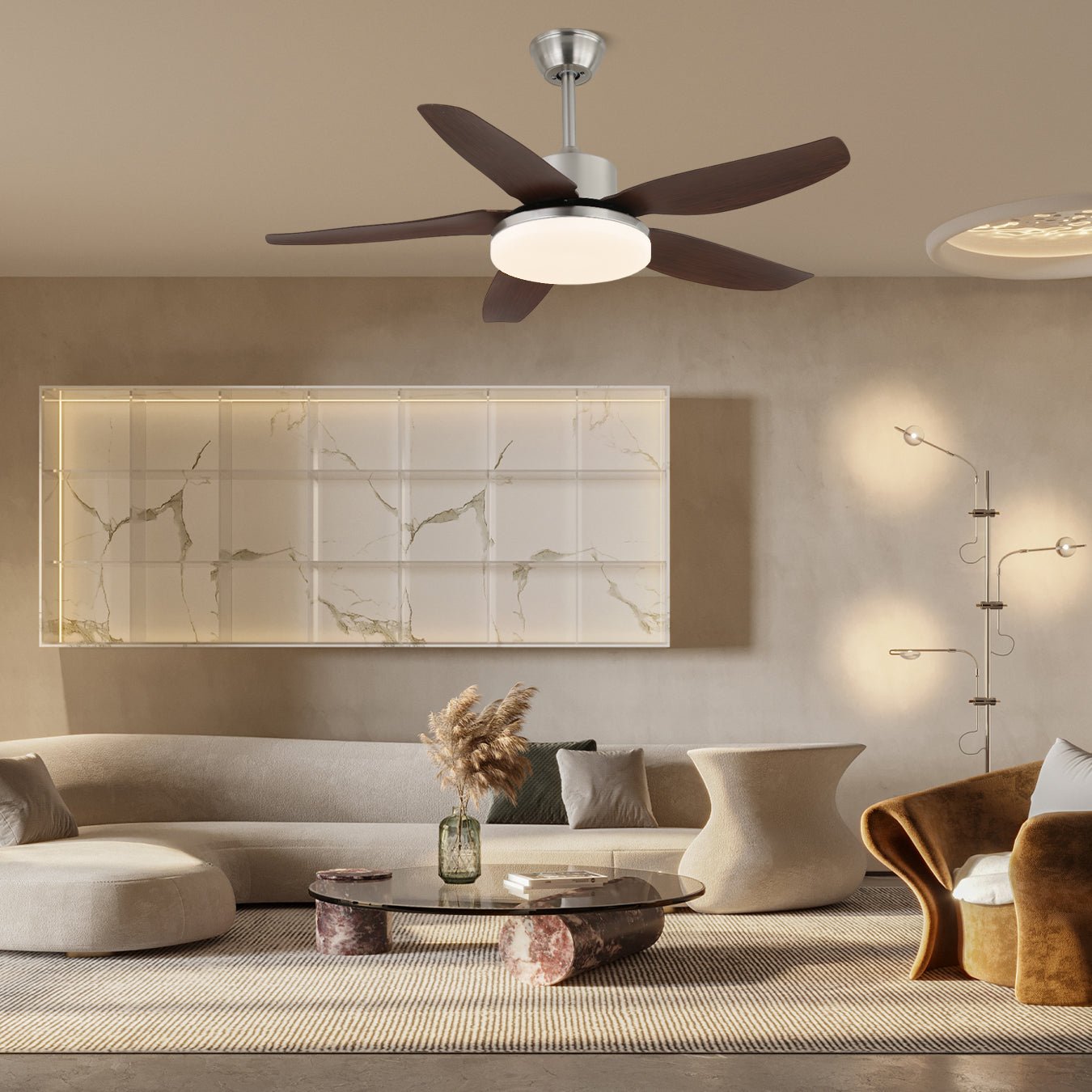 Eland Wood Ceiling Fan Light-Neutral Decor