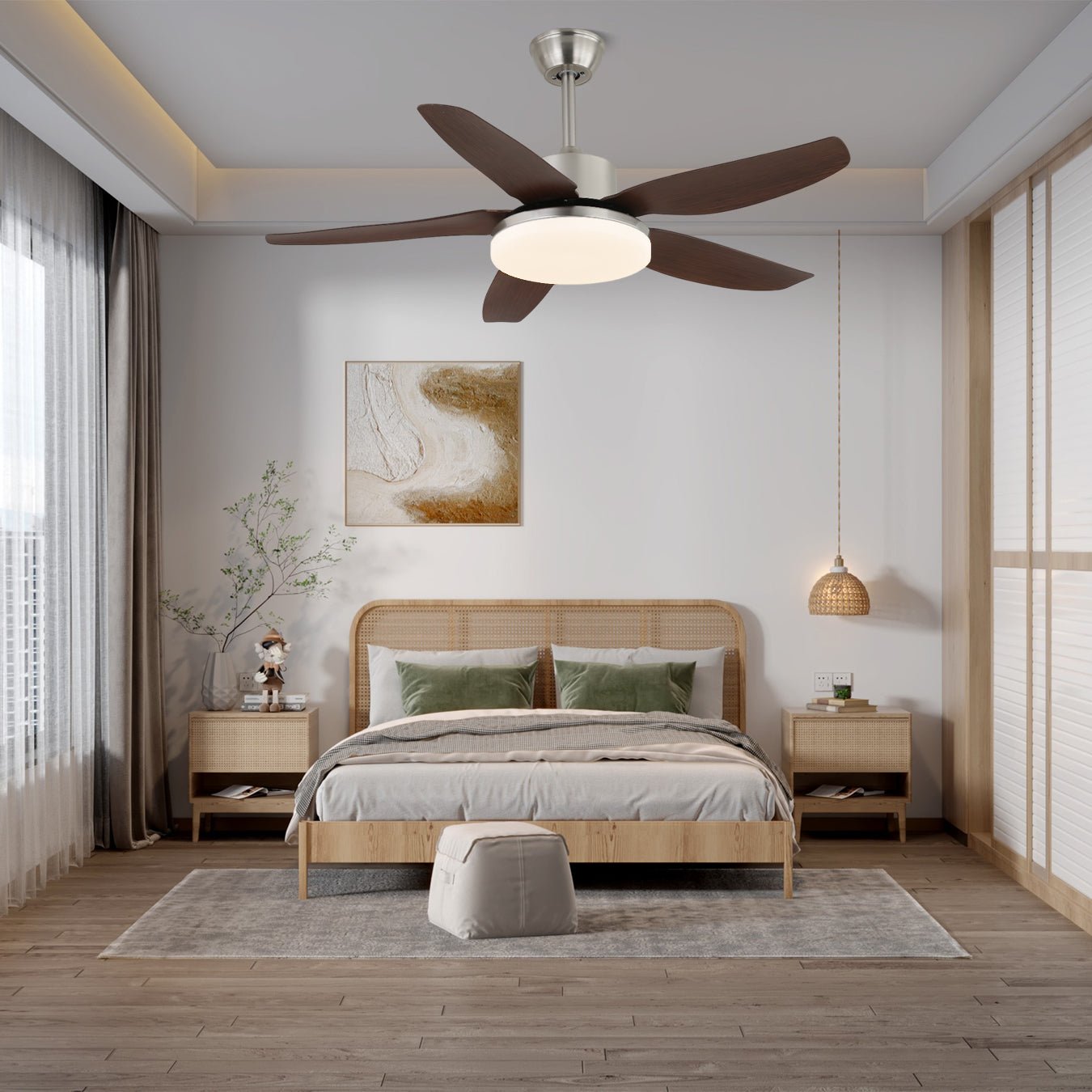 Eland Wood Ceiling Fan Light-Neutral Decor