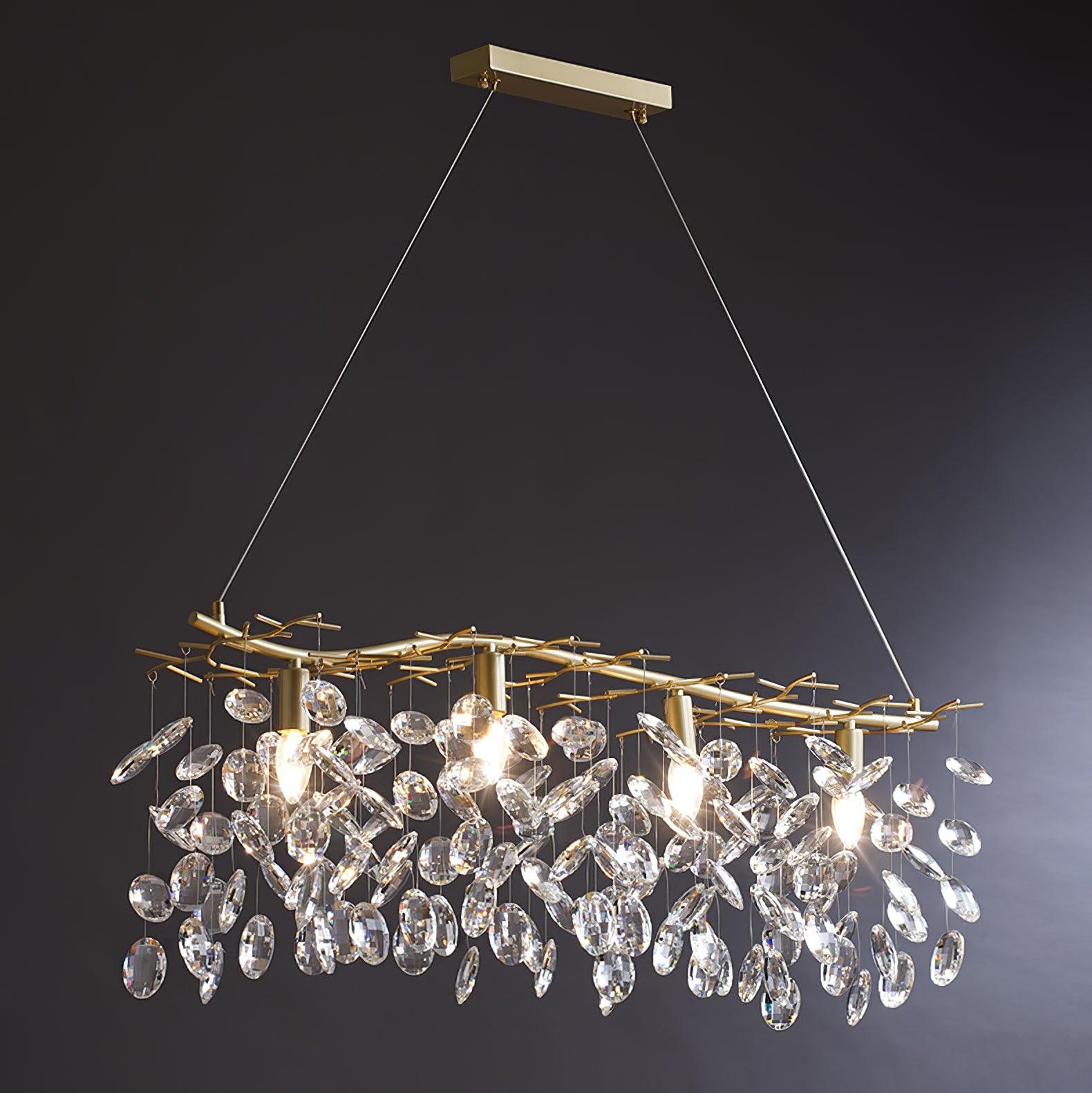 Nirixy Chandelier Crystal Branch Gold LED-Neutral Decor