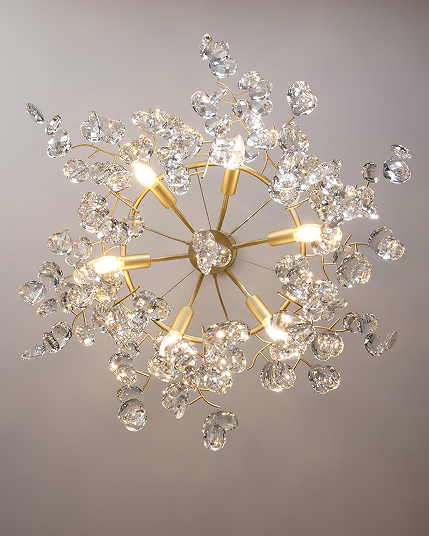 Nirixy Chandelier Crystal Branch Gold LED-Neutral Decor