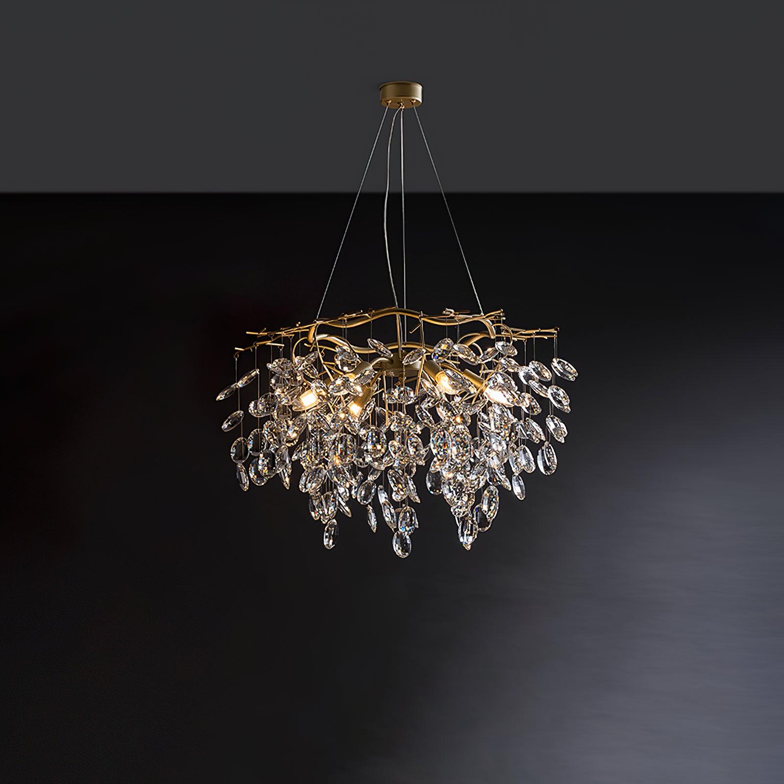 Nirixy Chandelier Crystal Branch Gold LED-Neutral Decor