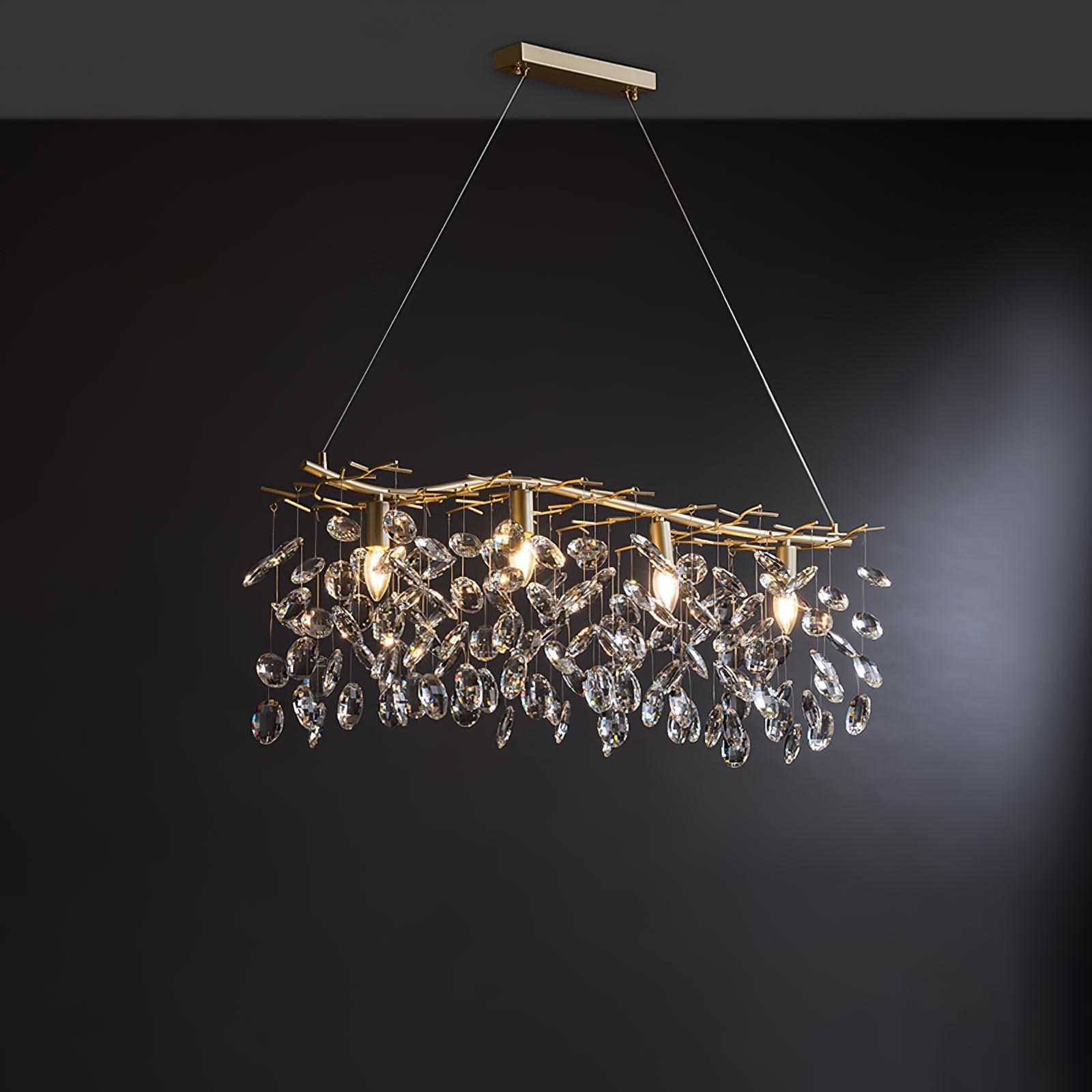 Nirixy Chandelier Crystal Branch Gold LED-Neutral Decor